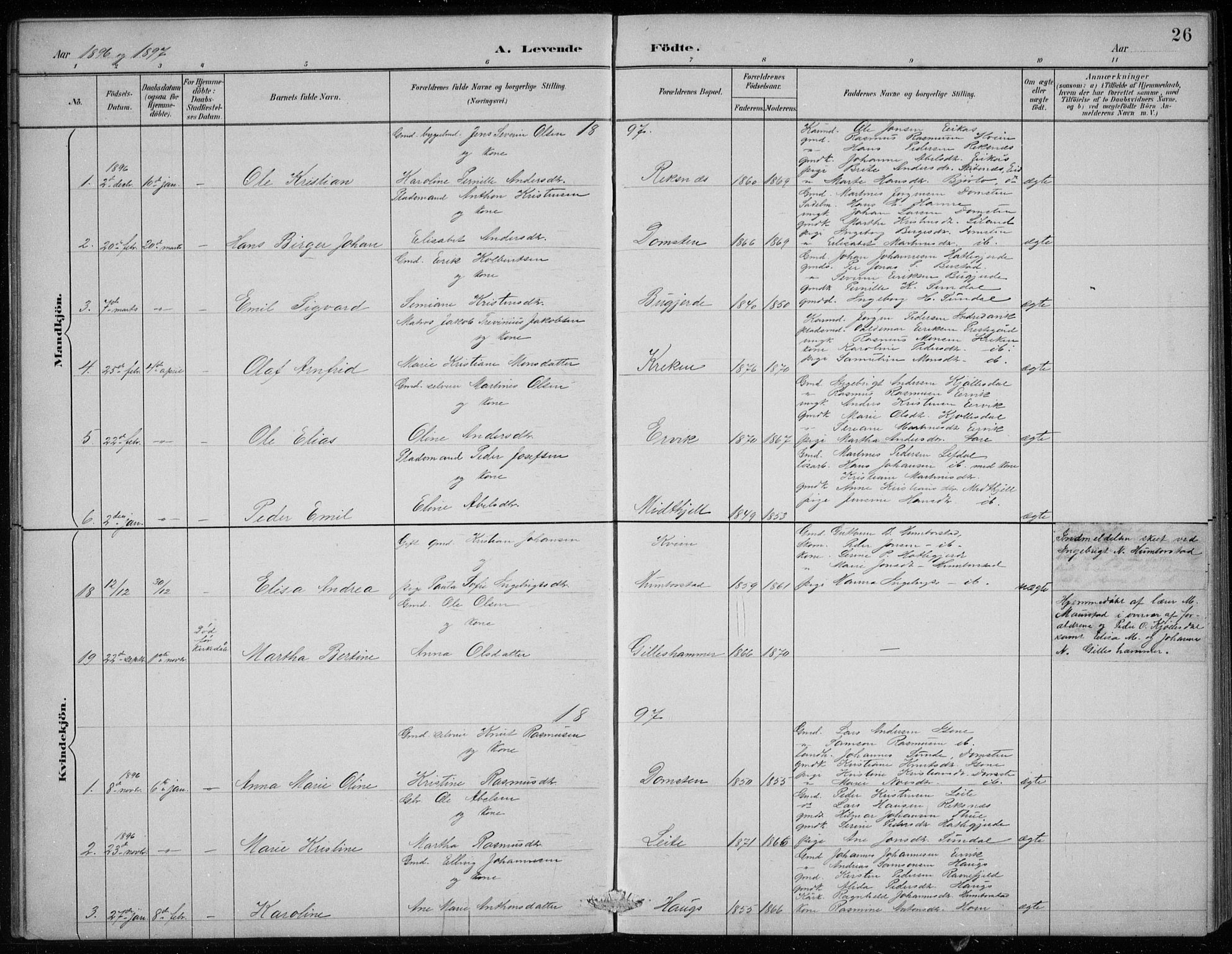 Davik sokneprestembete, AV/SAB-A-79701/H/Hab/Haba/L0002: Parish register (copy) no. A 2, 1890-1911, p. 26