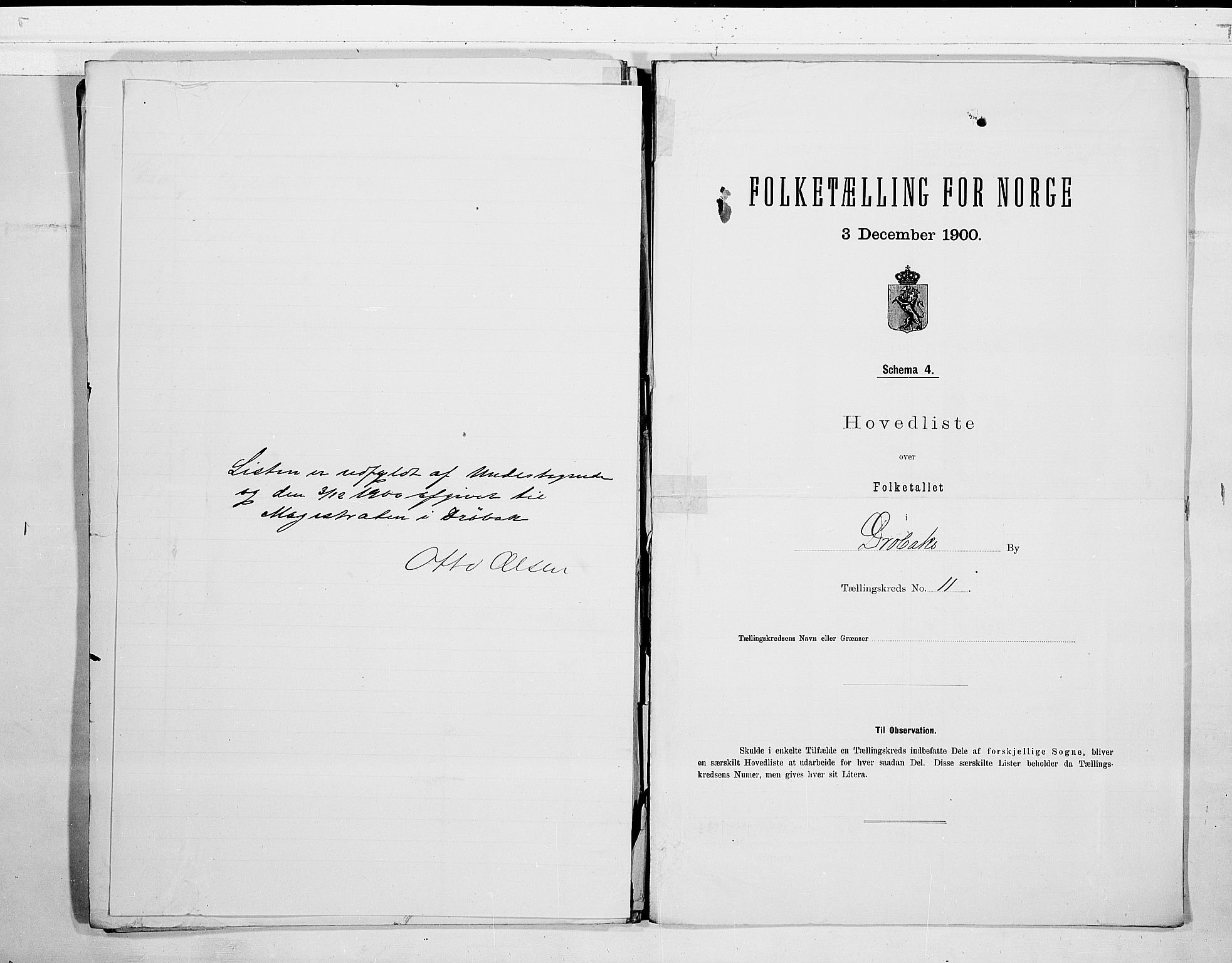 SAO, 1900 census for Drøbak, 1900, p. 24