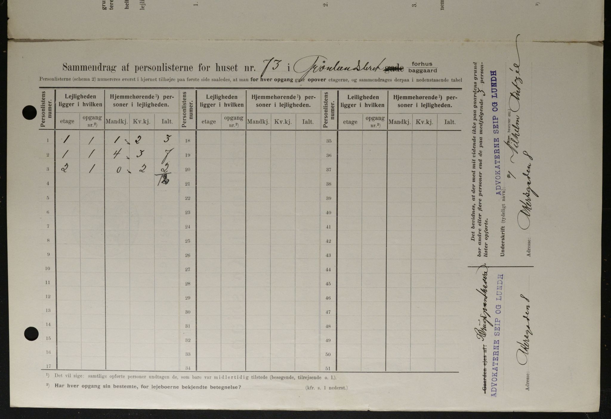 OBA, Municipal Census 1908 for Kristiania, 1908, p. 29147