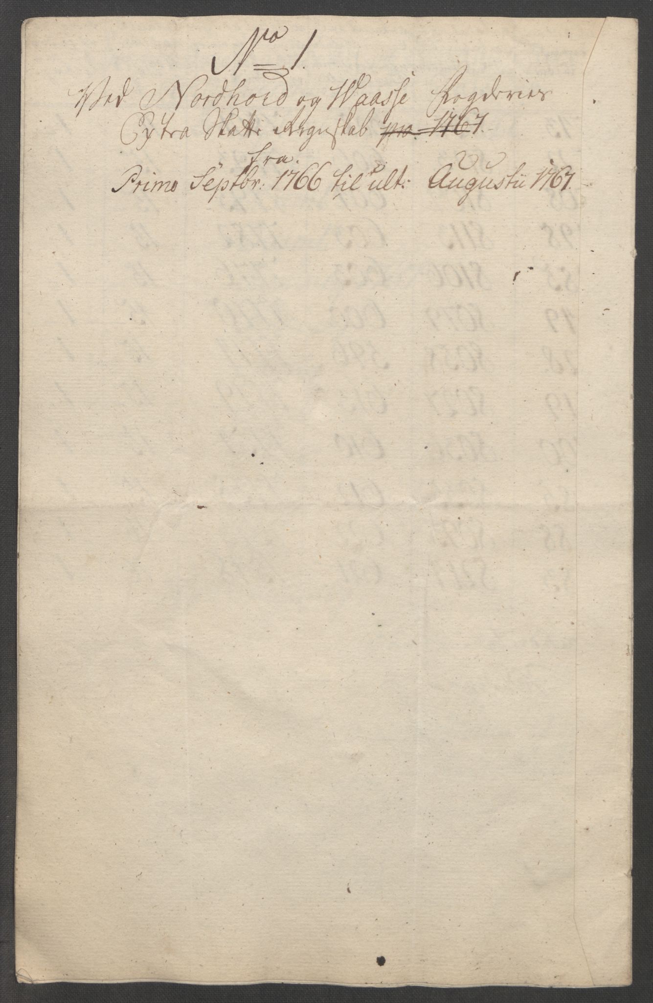 Rentekammeret inntil 1814, Reviderte regnskaper, Fogderegnskap, RA/EA-4092/R51/L3303: Ekstraskatten Nordhordland og Voss, 1762-1772, p. 152