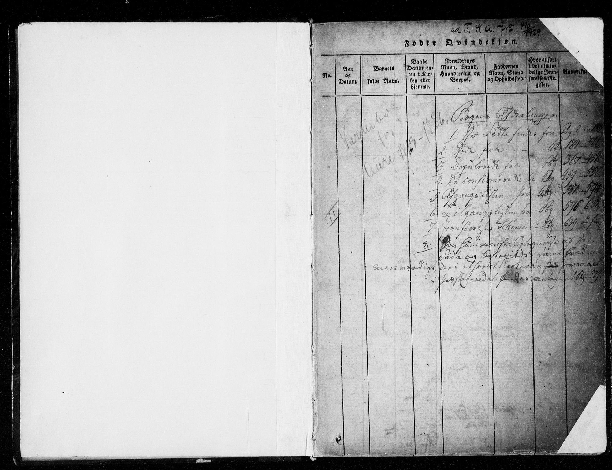 Ministerialprotokoller, klokkerbøker og fødselsregistre - Møre og Romsdal, AV/SAT-A-1454/578/L0903: Parish register (official) no. 578A02, 1819-1838, p. 0-1