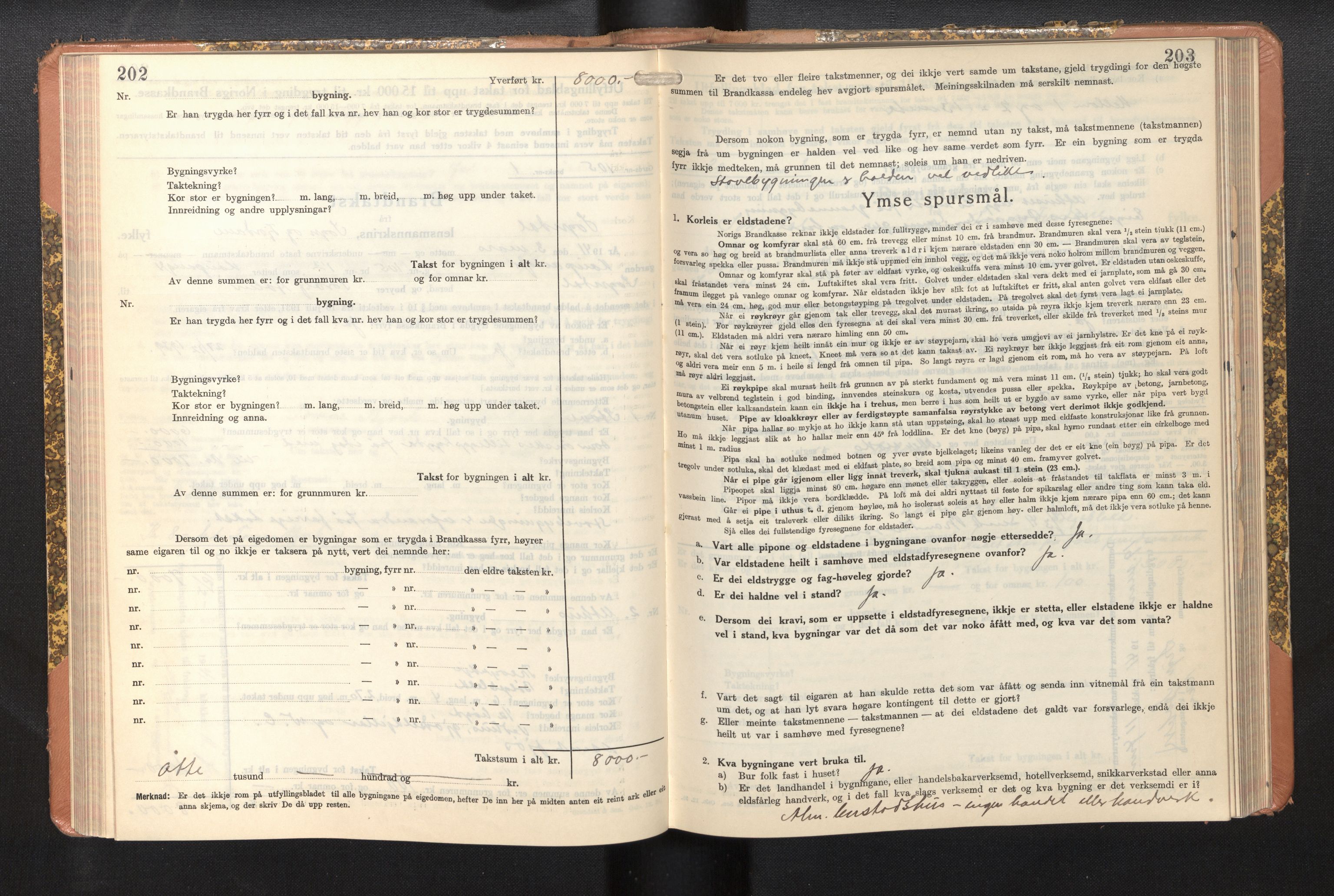 Lensmannen i Sogndal, AV/SAB-A-29901/0012/L0014: Branntakstprotokoll, skjematakst, 1938-1950, p. 202-203