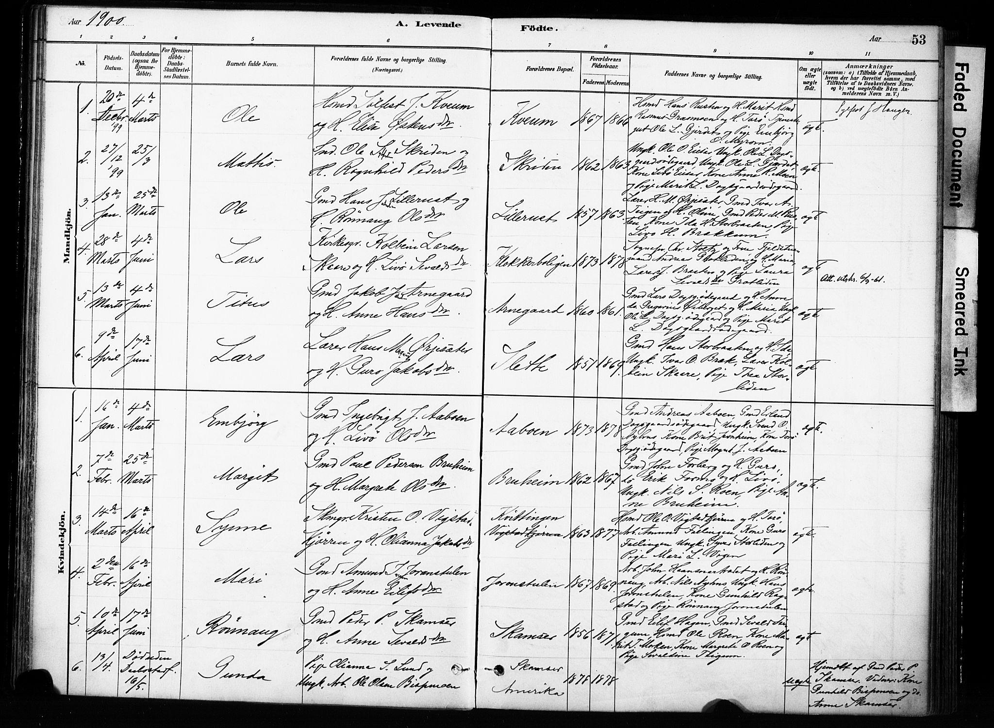 Skjåk prestekontor, SAH/PREST-072/H/Ha/Haa/L0004: Parish register (official) no. 4, 1880-1904, p. 53