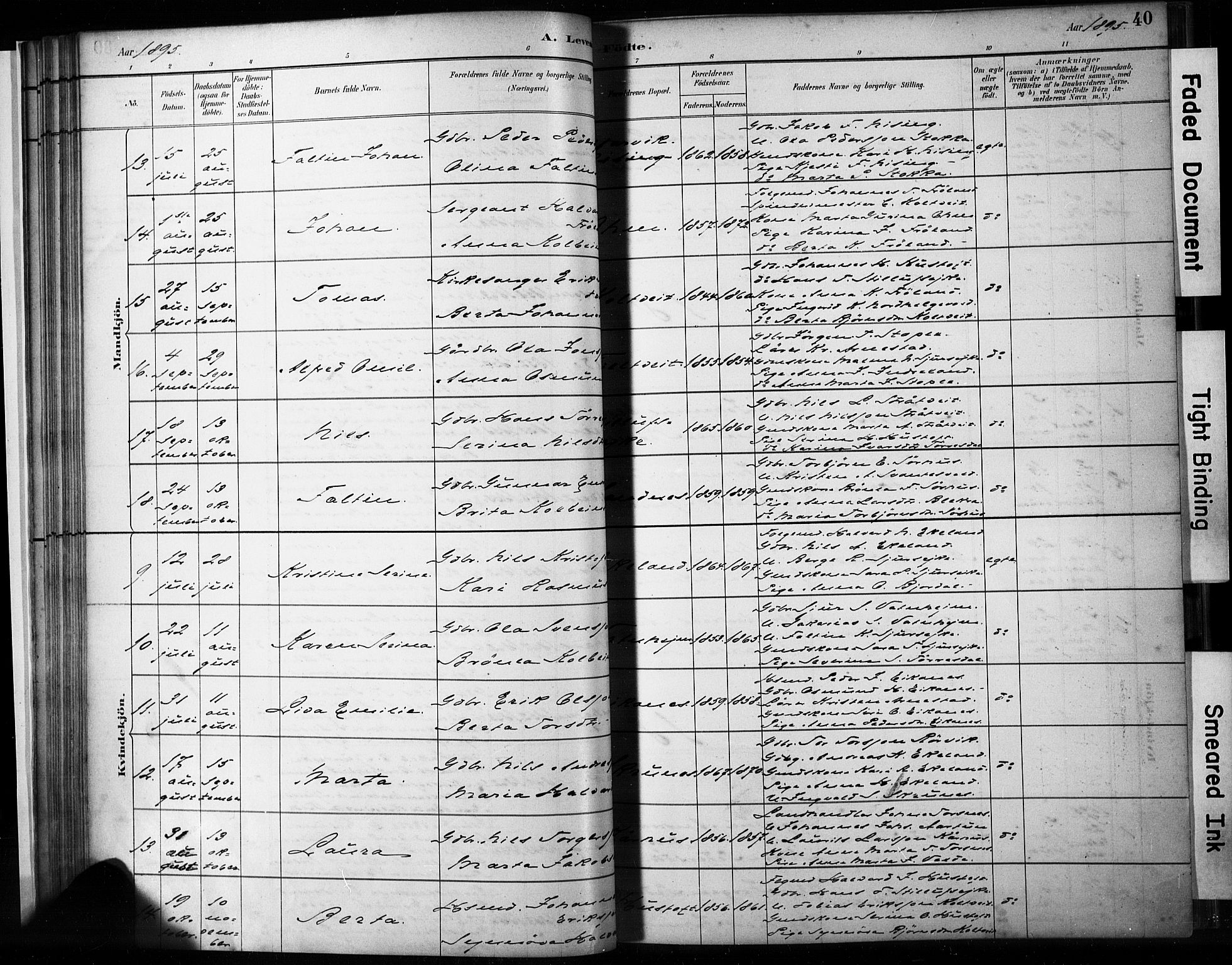 Skjold sokneprestkontor, AV/SAST-A-101847/H/Ha/Haa/L0009: Parish register (official) no. A 9, 1882-1898, p. 40