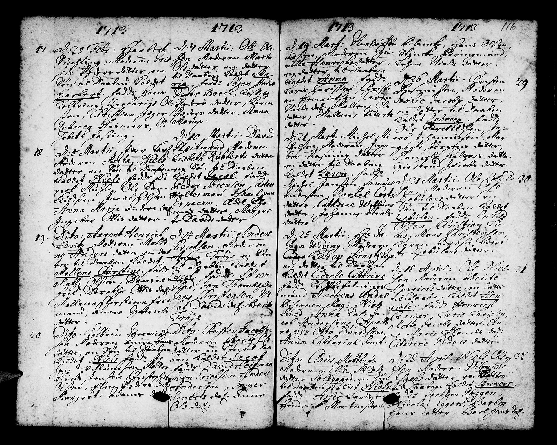 Nykirken Sokneprestembete, AV/SAB-A-77101/H/Haa/L0002: Parish register (official) no. A 2, 1700-1723, p. 116