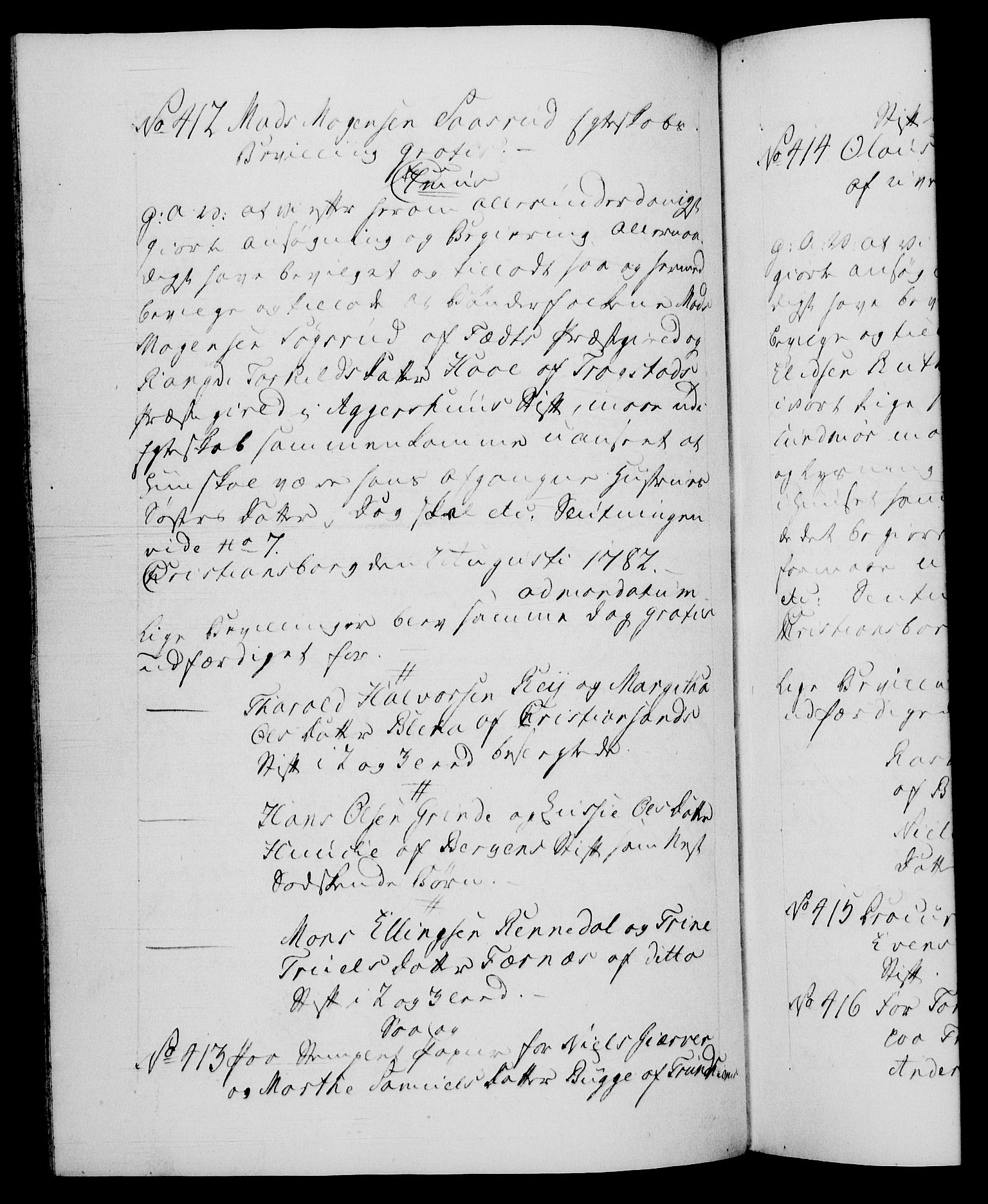 Danske Kanselli 1572-1799, RA/EA-3023/F/Fc/Fca/Fcaa/L0049: Norske registre, 1782-1783, p. 236b