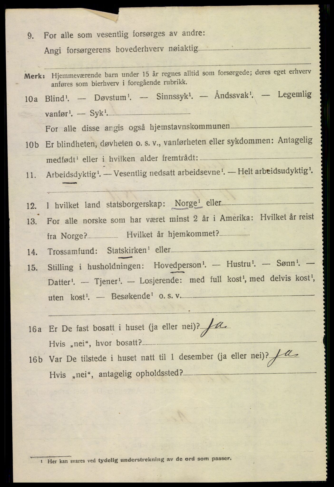 SAH, 1920 census for Hamar, 1920, p. 4178