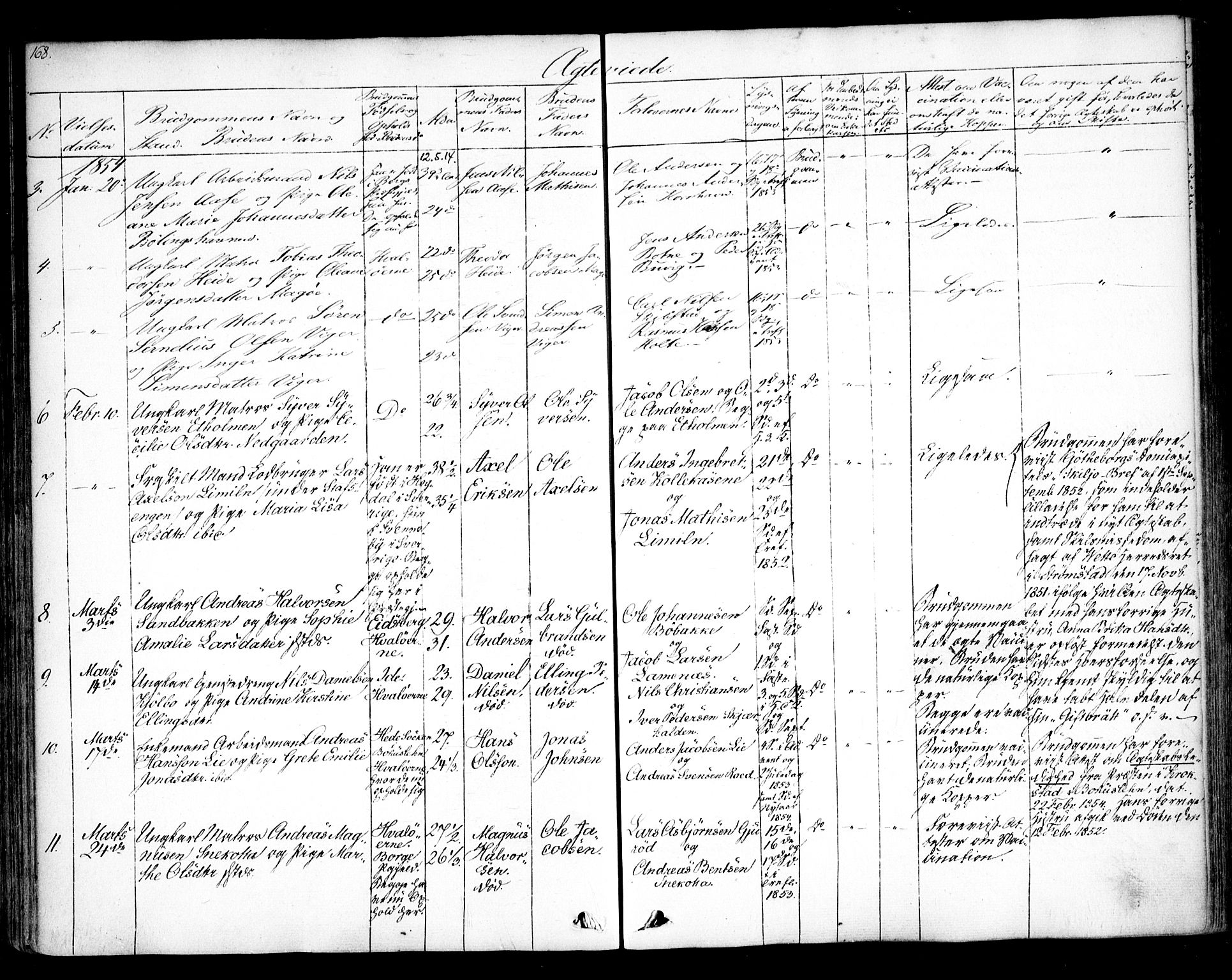 Hvaler prestekontor Kirkebøker, AV/SAO-A-2001/F/Fa/L0006: Parish register (official) no. I 6, 1846-1863, p. 168