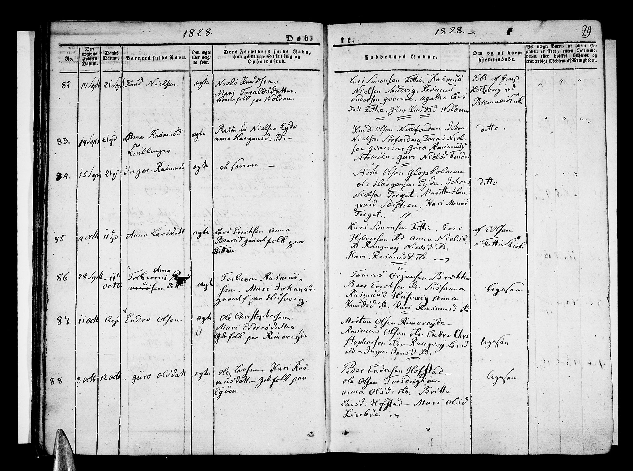 Stord sokneprestembete, AV/SAB-A-78201/H/Haa: Parish register (official) no. A 6, 1826-1840, p. 29