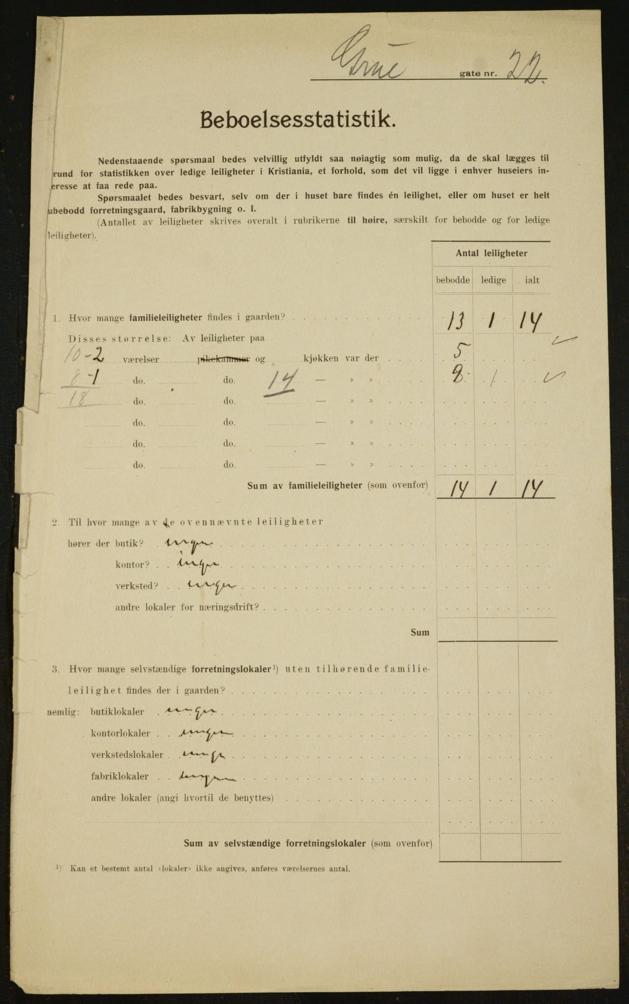 OBA, Municipal Census 1910 for Kristiania, 1910, p. 29350