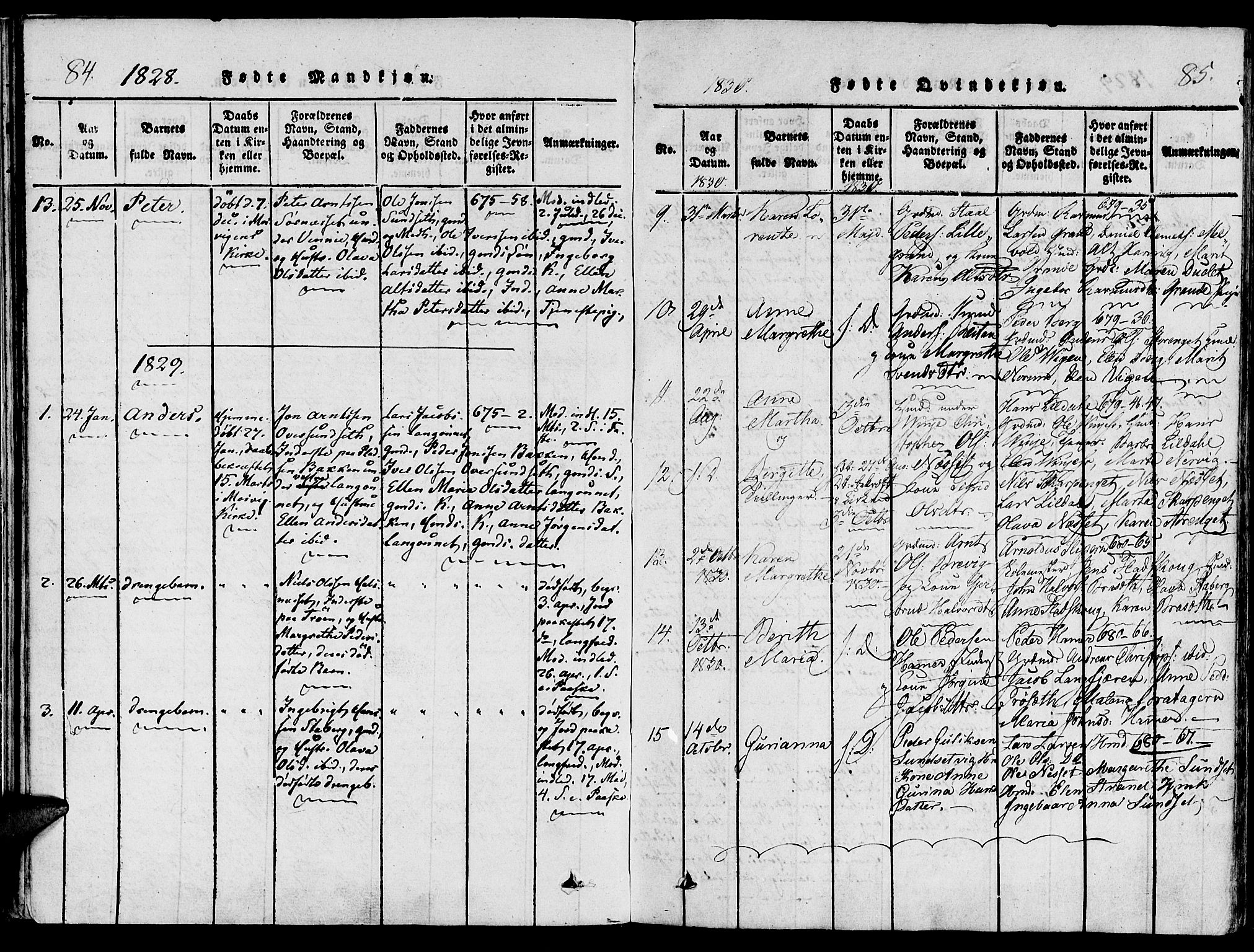 Ministerialprotokoller, klokkerbøker og fødselsregistre - Nord-Trøndelag, SAT/A-1458/733/L0322: Parish register (official) no. 733A01, 1817-1842, p. 84-85