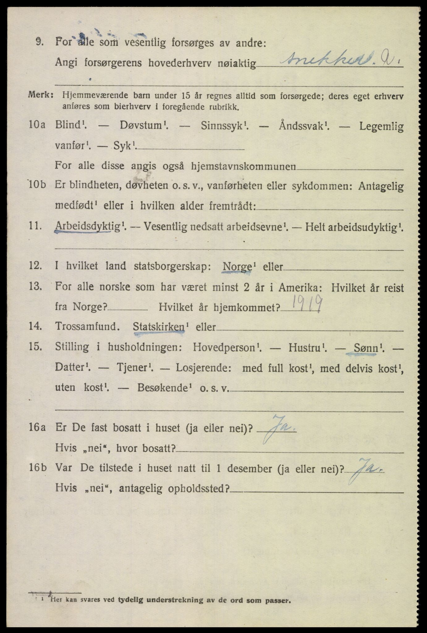 SAK, 1920 census for Spind, 1920, p. 2190