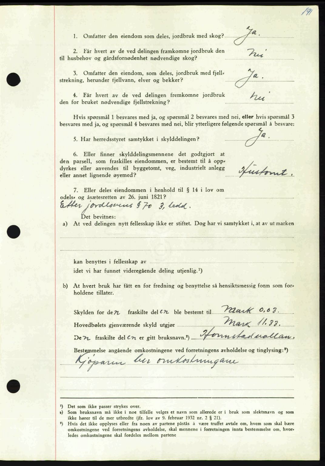 Nordmøre sorenskriveri, AV/SAT-A-4132/1/2/2Ca: Mortgage book no. A112, 1949-1949, Diary no: : 2298/1949