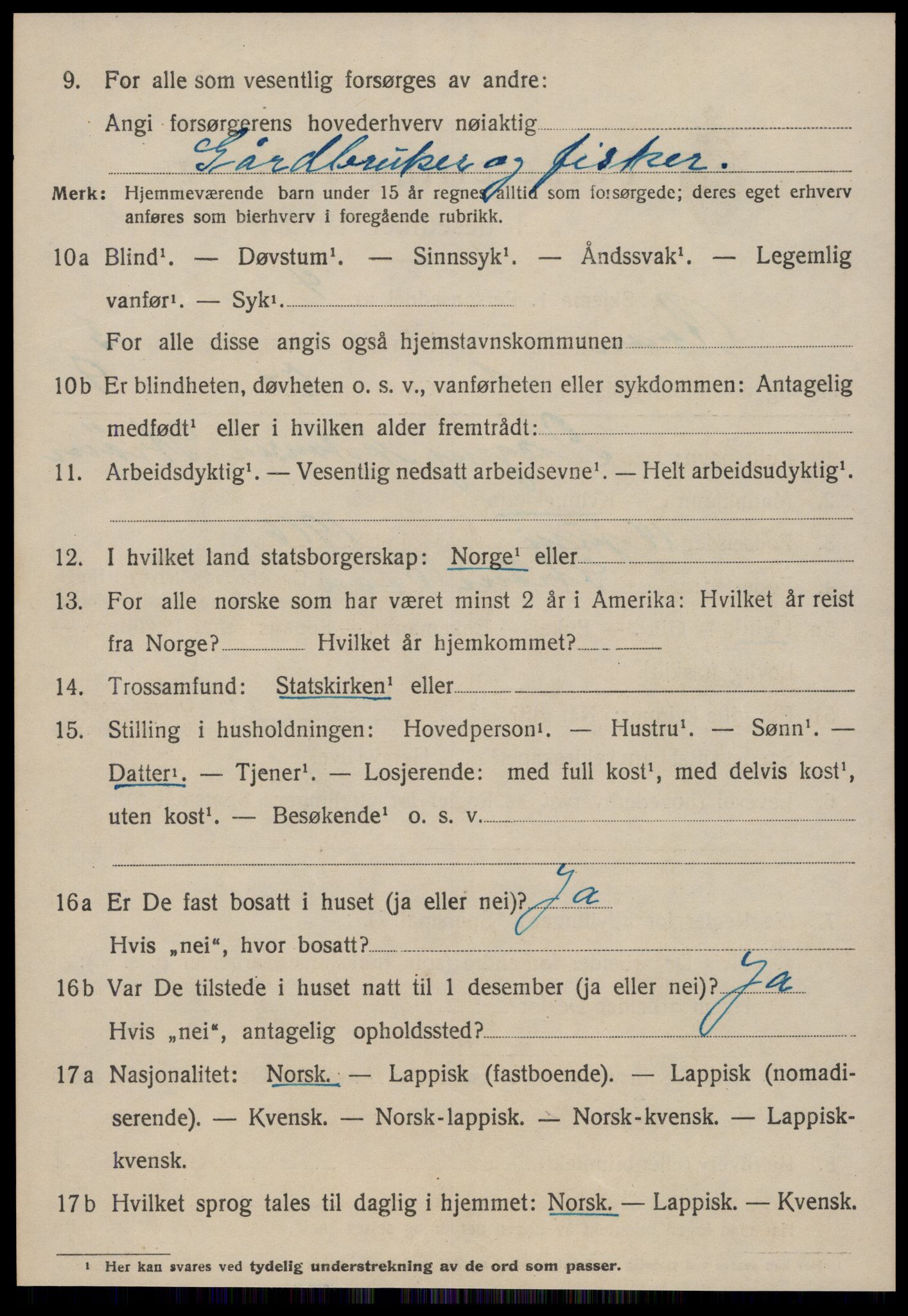 SAT, 1920 census for Roan, 1920, p. 2260