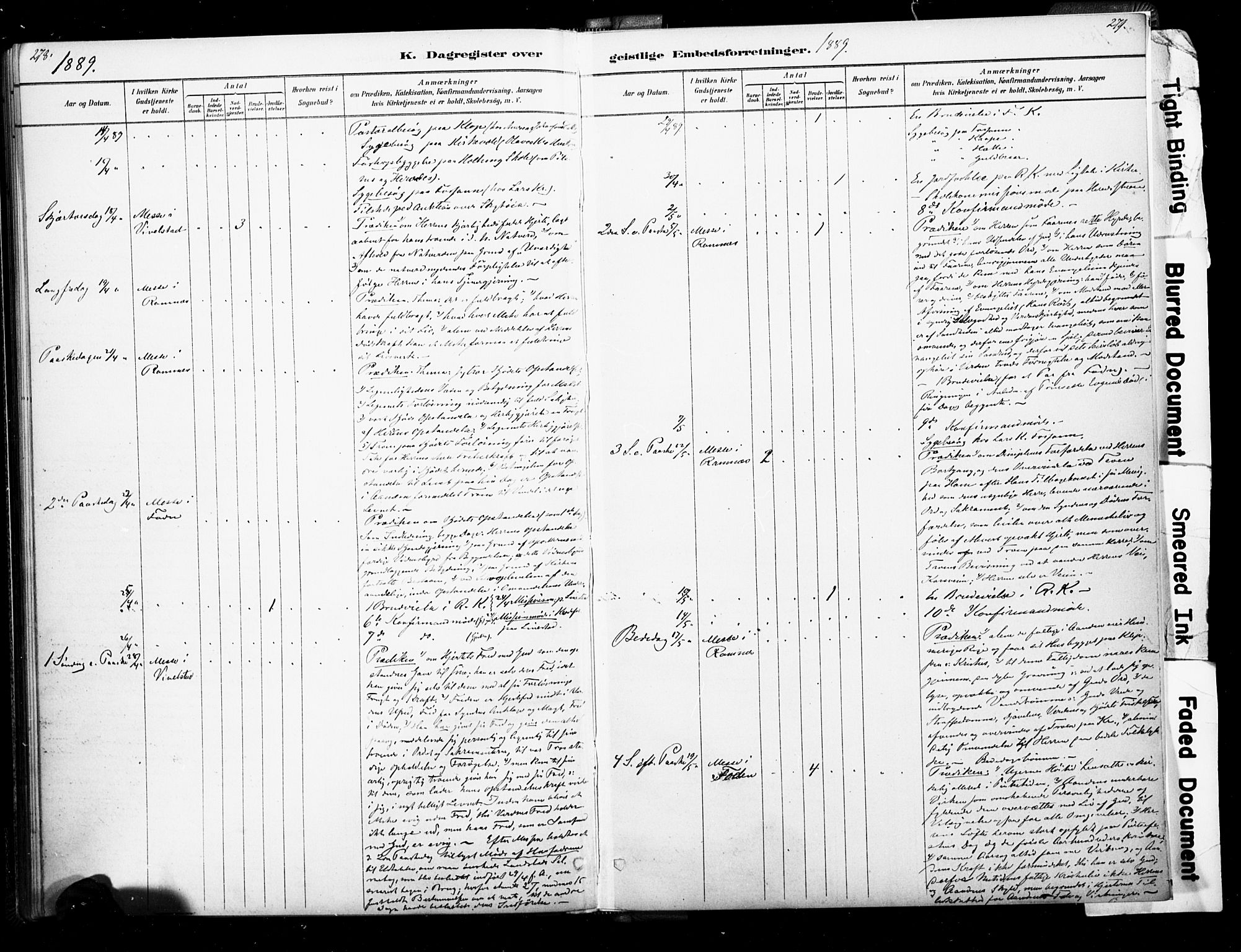 Ramnes kirkebøker, AV/SAKO-A-314/F/Fb/L0001: Parish register (official) no. II 1, 1878-1894, p. 278-279