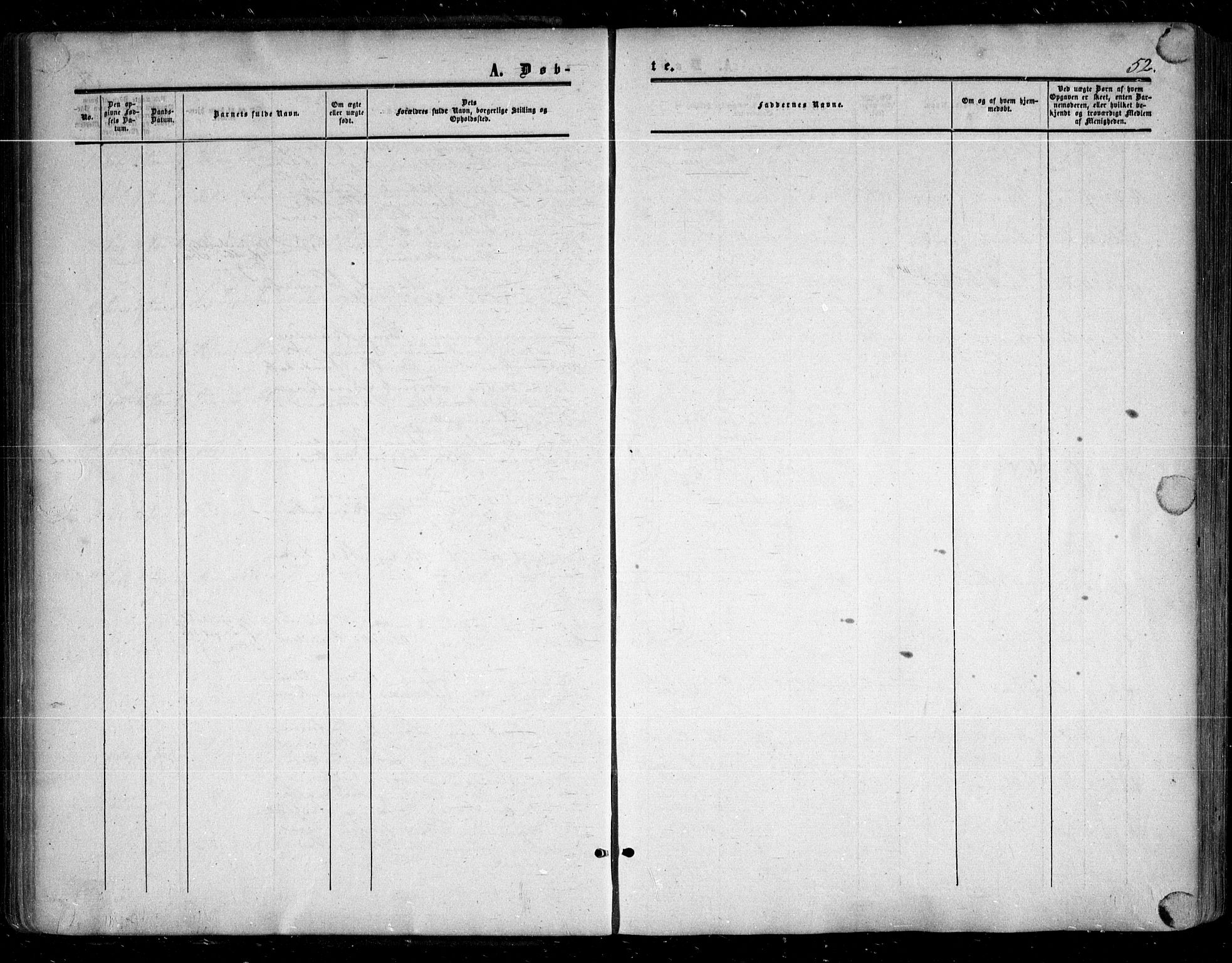 Glemmen prestekontor Kirkebøker, SAO/A-10908/F/Fa/L0007: Parish register (official) no. 7, 1853-1862, p. 52