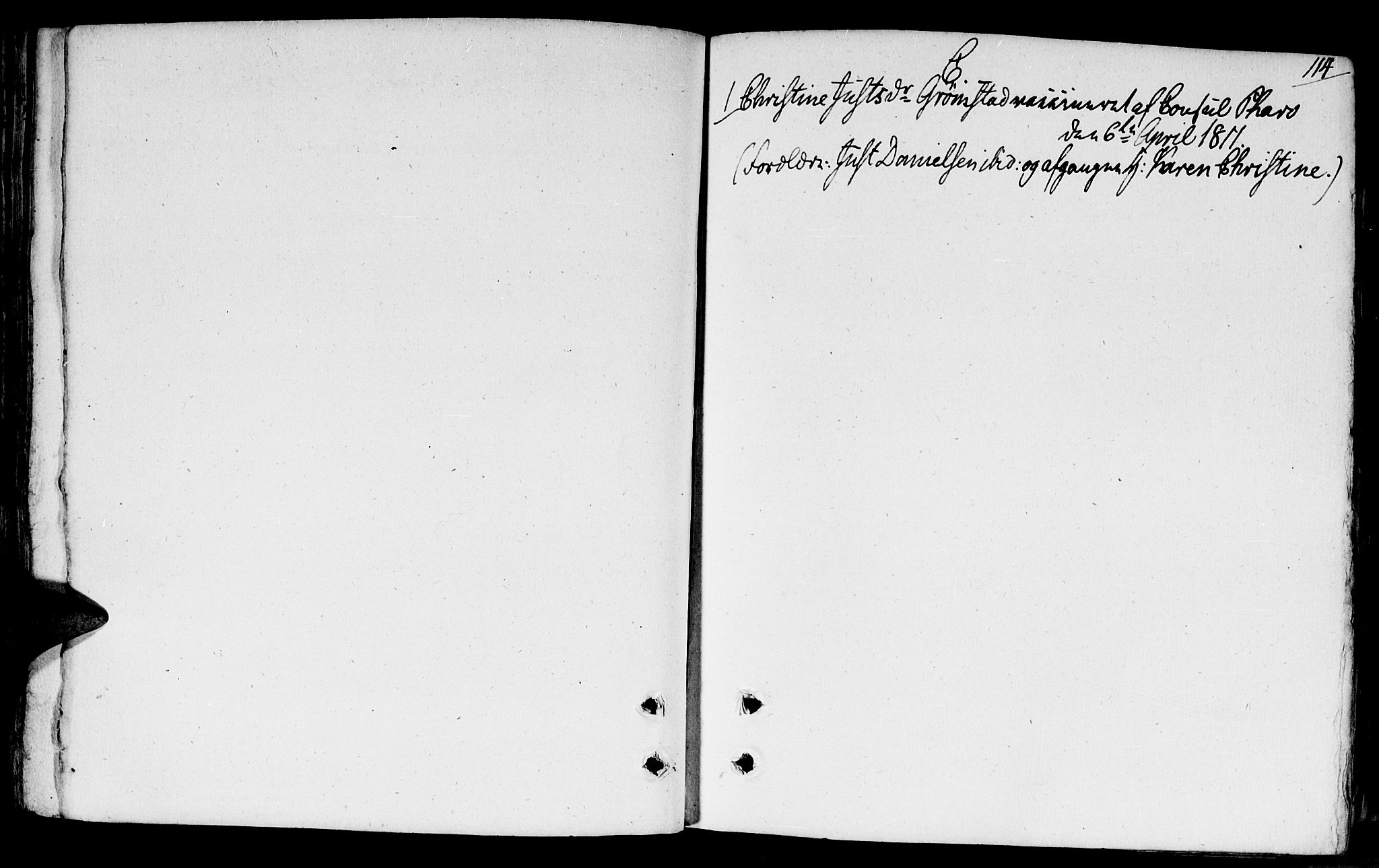 Fjære sokneprestkontor, AV/SAK-1111-0011/F/Fb/L0006: Parish register (copy) no. B 6, 1803-1817, p. 114