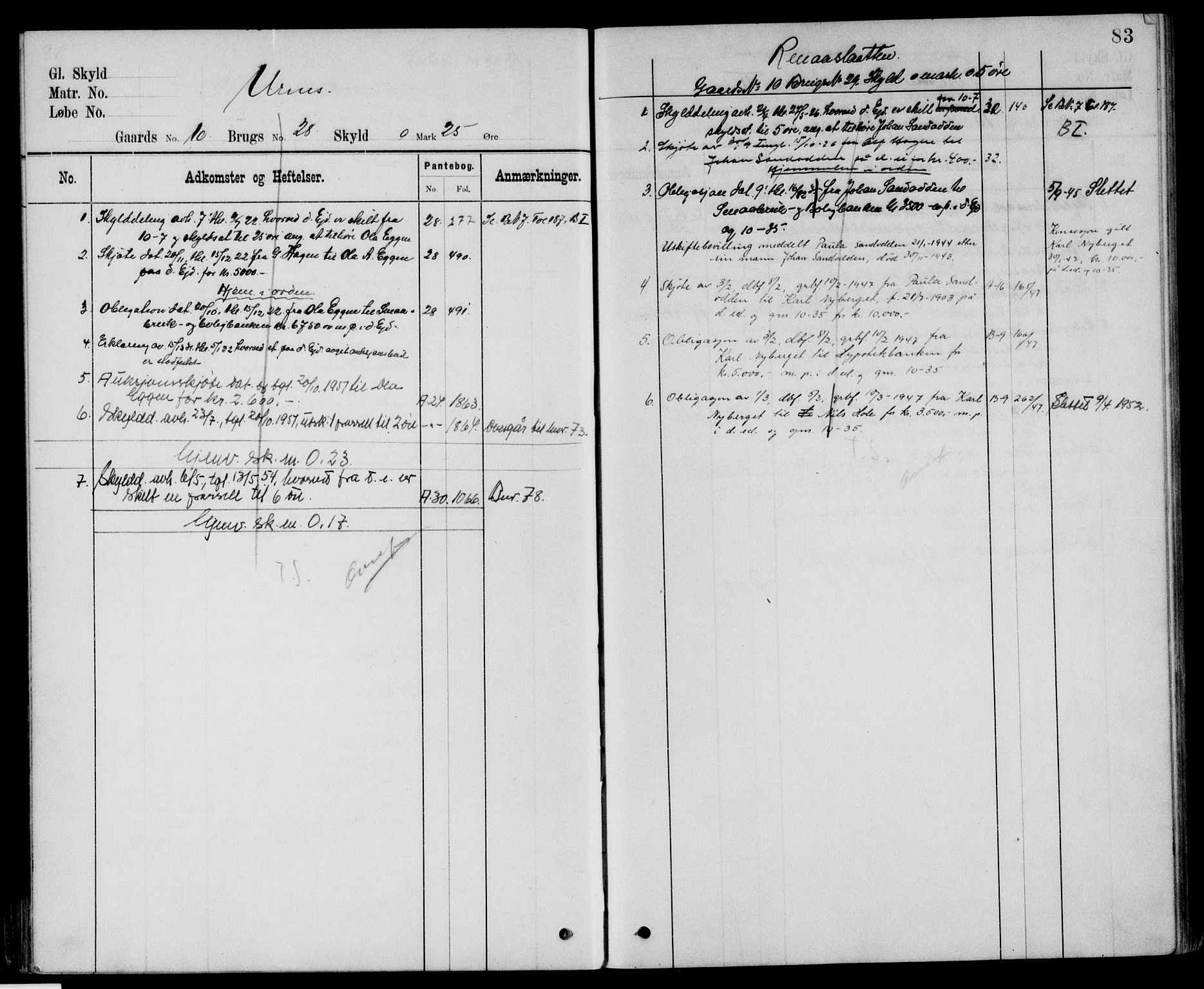 Nord-Østerdal tingrett, AV/SAH-TING-020/H/Ha/Haa/L0013: Mortgage register no. 2, 1909-1956, p. 83