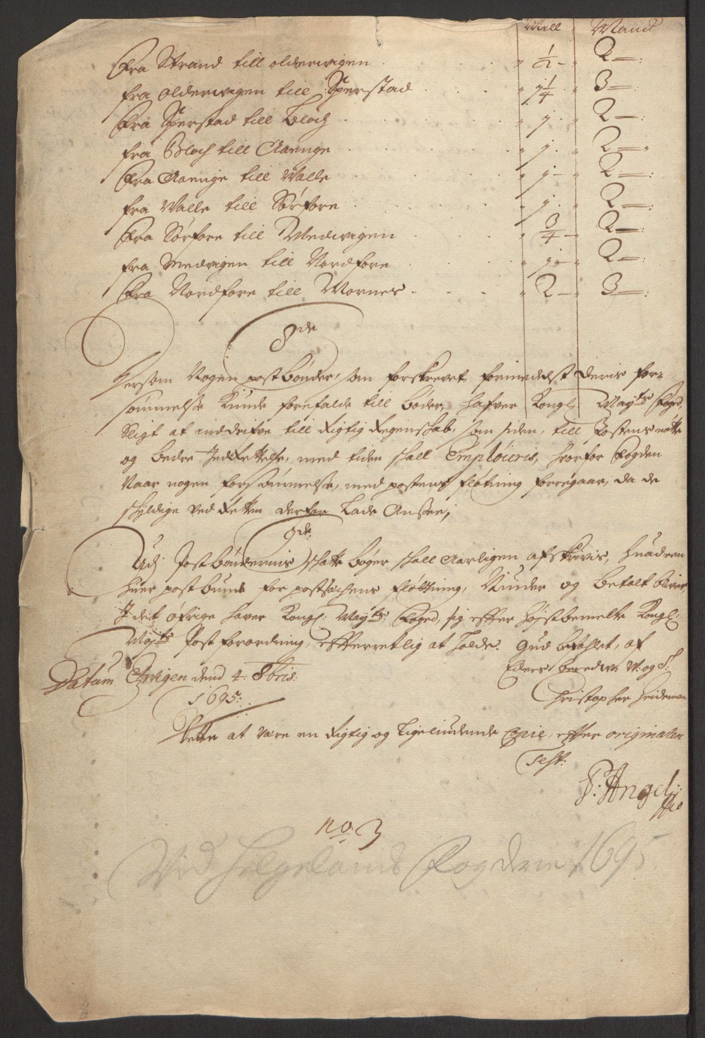 Rentekammeret inntil 1814, Reviderte regnskaper, Fogderegnskap, AV/RA-EA-4092/R65/L4505: Fogderegnskap Helgeland, 1693-1696, p. 400