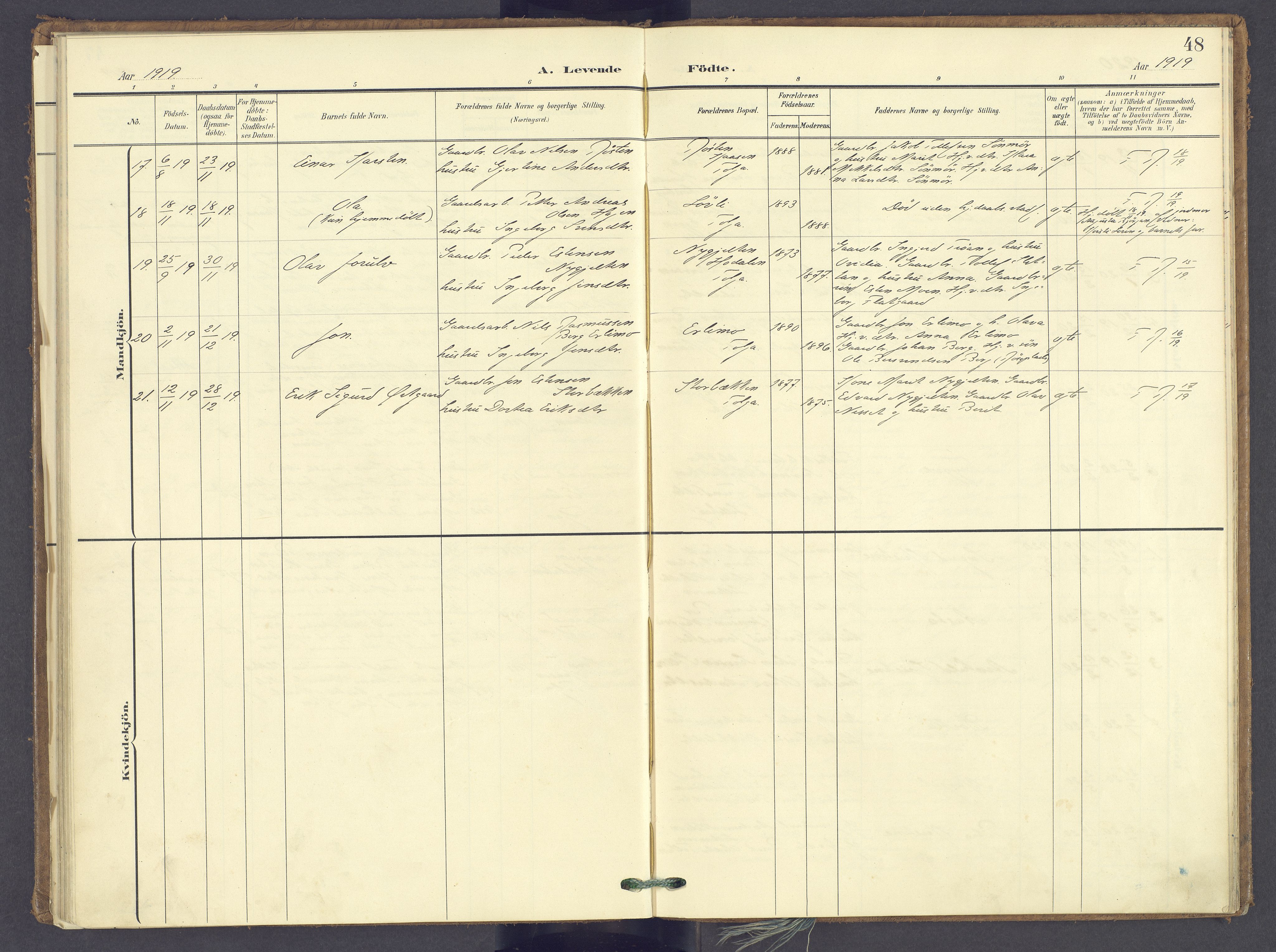 Tolga prestekontor, AV/SAH-PREST-062/K/L0014: Parish register (official) no. 14, 1903-1929, p. 48