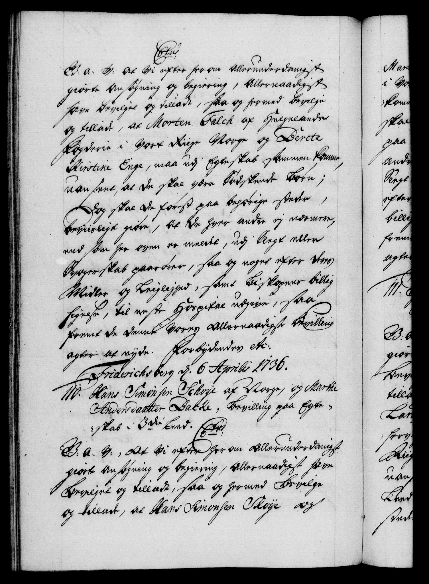 Danske Kanselli 1572-1799, AV/RA-EA-3023/F/Fc/Fca/Fcaa/L0029: Norske registre, 1735-1736, p. 477b