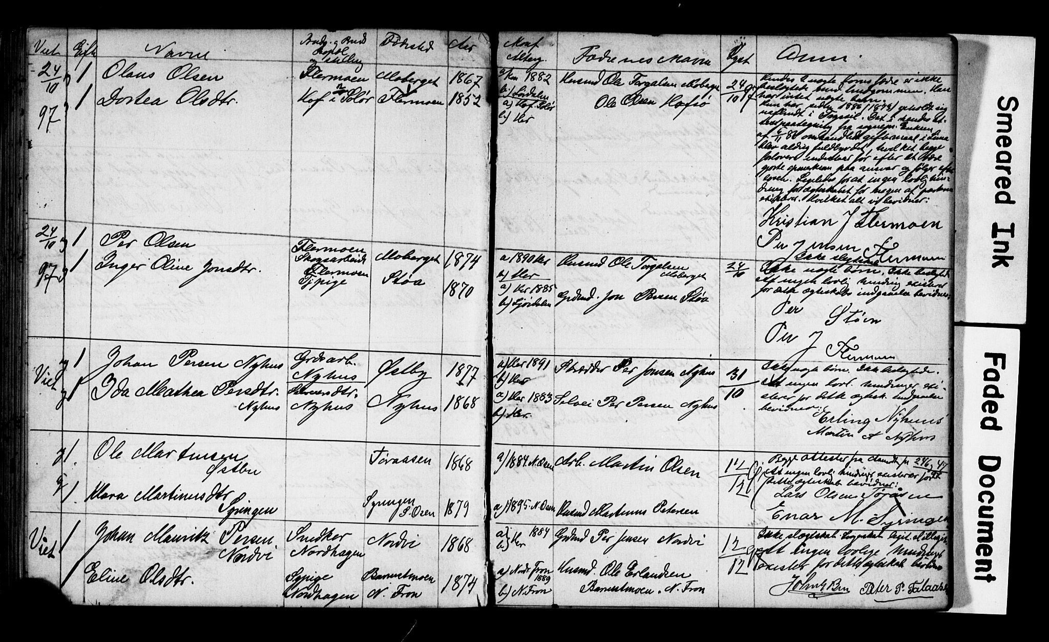 Trysil prestekontor, AV/SAH-PREST-046/I/Ie: Banns register no. 1, 1882-1899