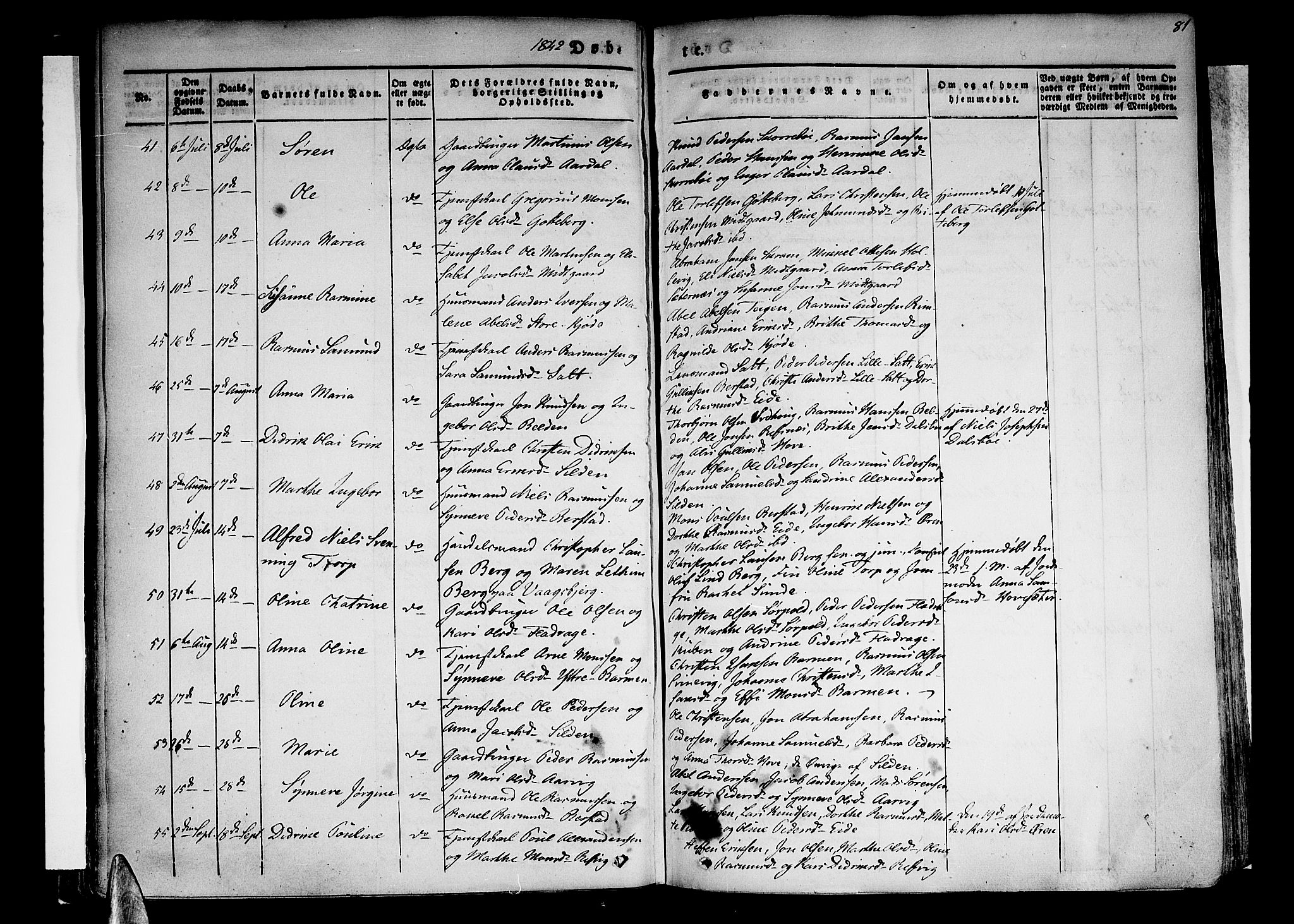 Selje sokneprestembete, SAB/A-99938/H/Ha/Haa/Haaa: Parish register (official) no. A 9, 1829-1844, p. 81