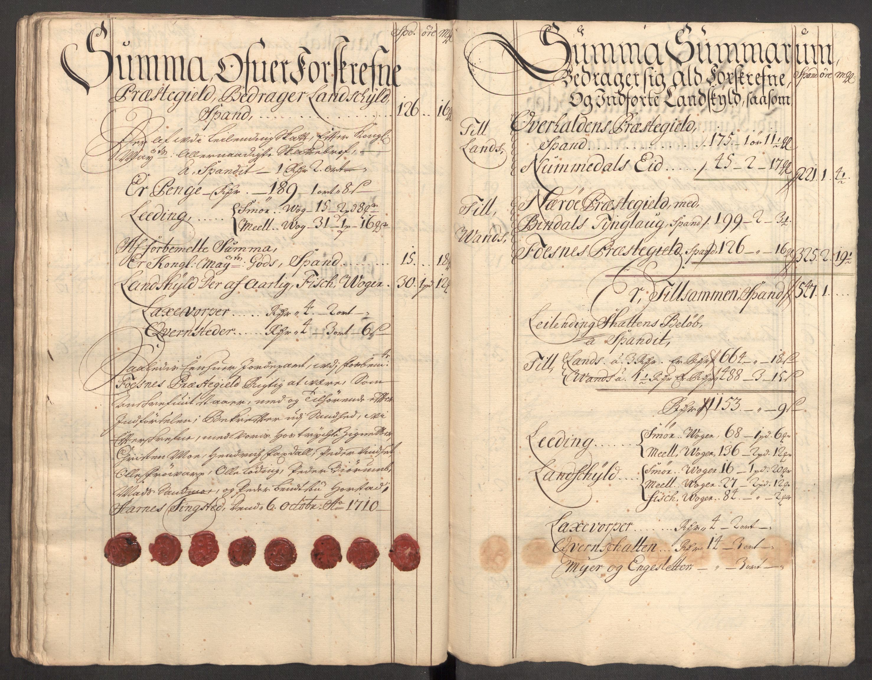 Rentekammeret inntil 1814, Reviderte regnskaper, Fogderegnskap, AV/RA-EA-4092/R64/L4431: Fogderegnskap Namdal, 1709-1710, p. 354