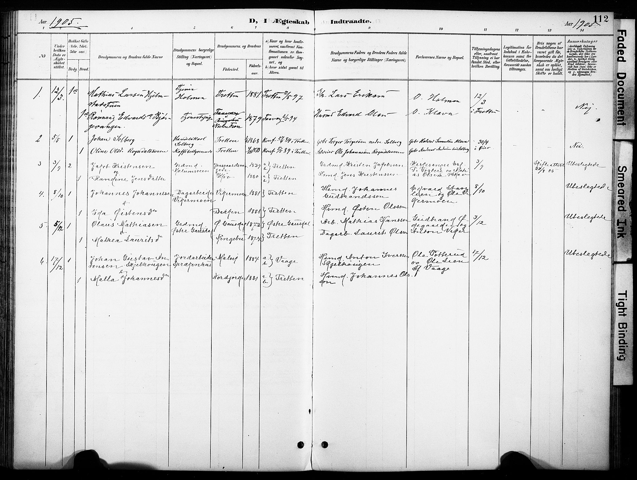 Øyer prestekontor, AV/SAH-PREST-084/H/Ha/Haa/L0011: Parish register (official) no. 11, 1894-1905, p. 112