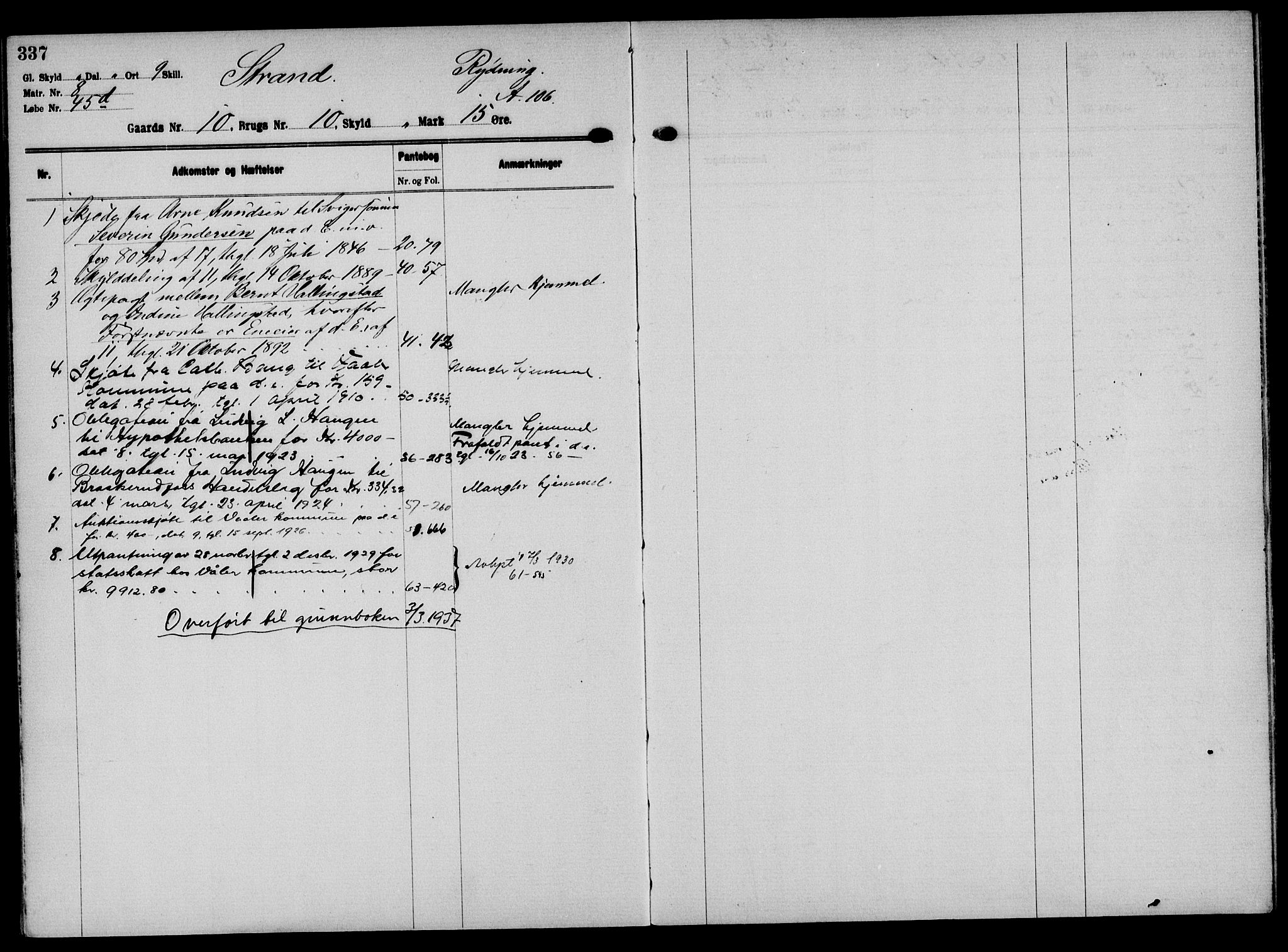 Solør tingrett, AV/SAH-TING-008/H/Ha/Hak/L0001: Mortgage register no. I, 1900-1935, p. 337