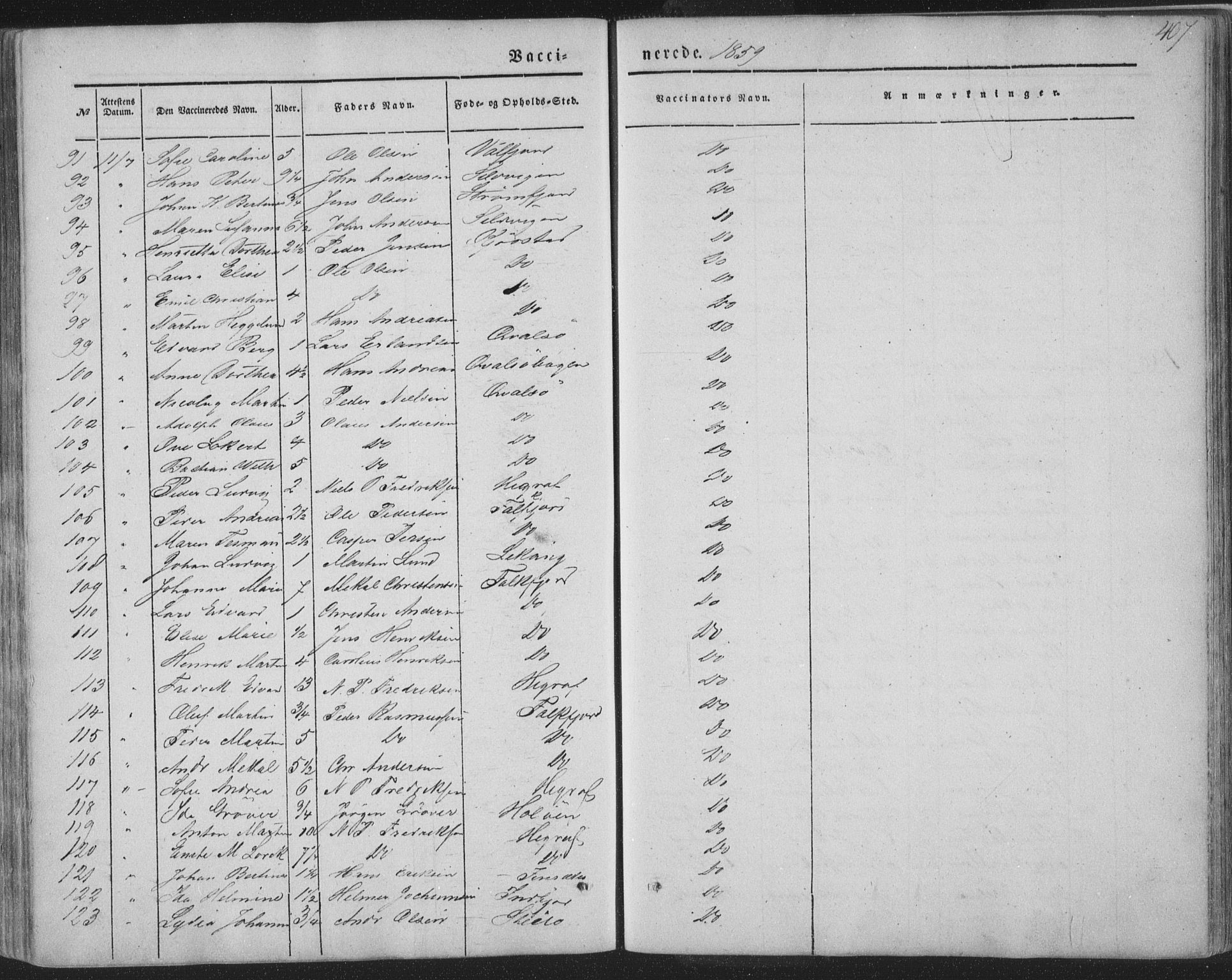 Ministerialprotokoller, klokkerbøker og fødselsregistre - Nordland, AV/SAT-A-1459/888/L1241: Parish register (official) no. 888A07, 1849-1869, p. 407