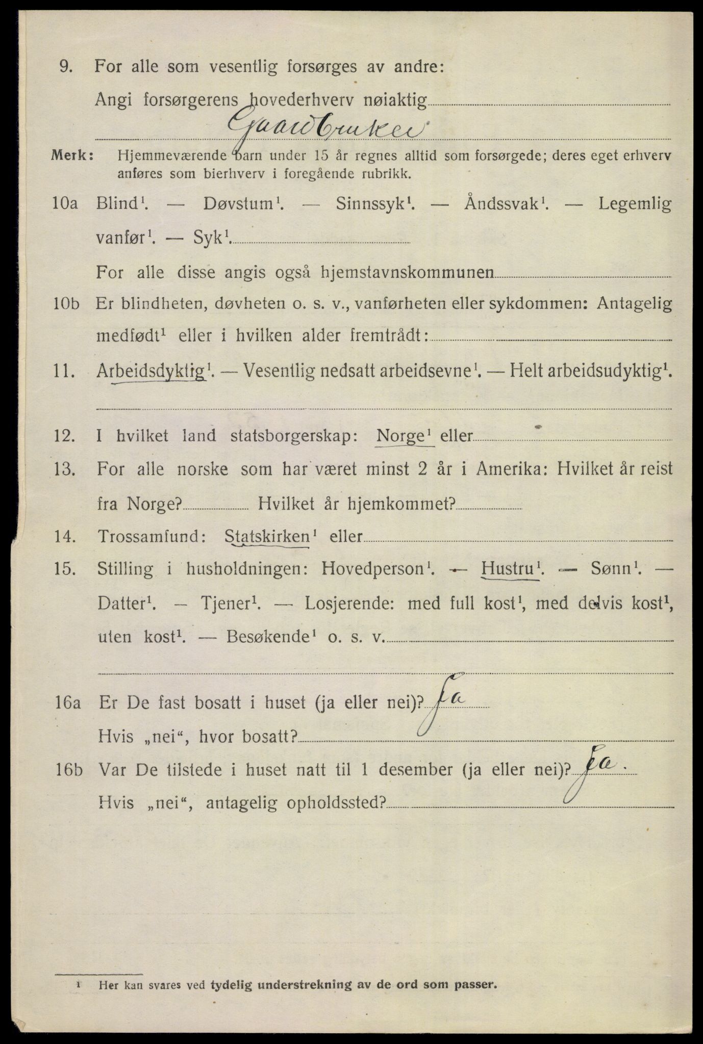 SAKO, 1920 census for Gol, 1920, p. 2729