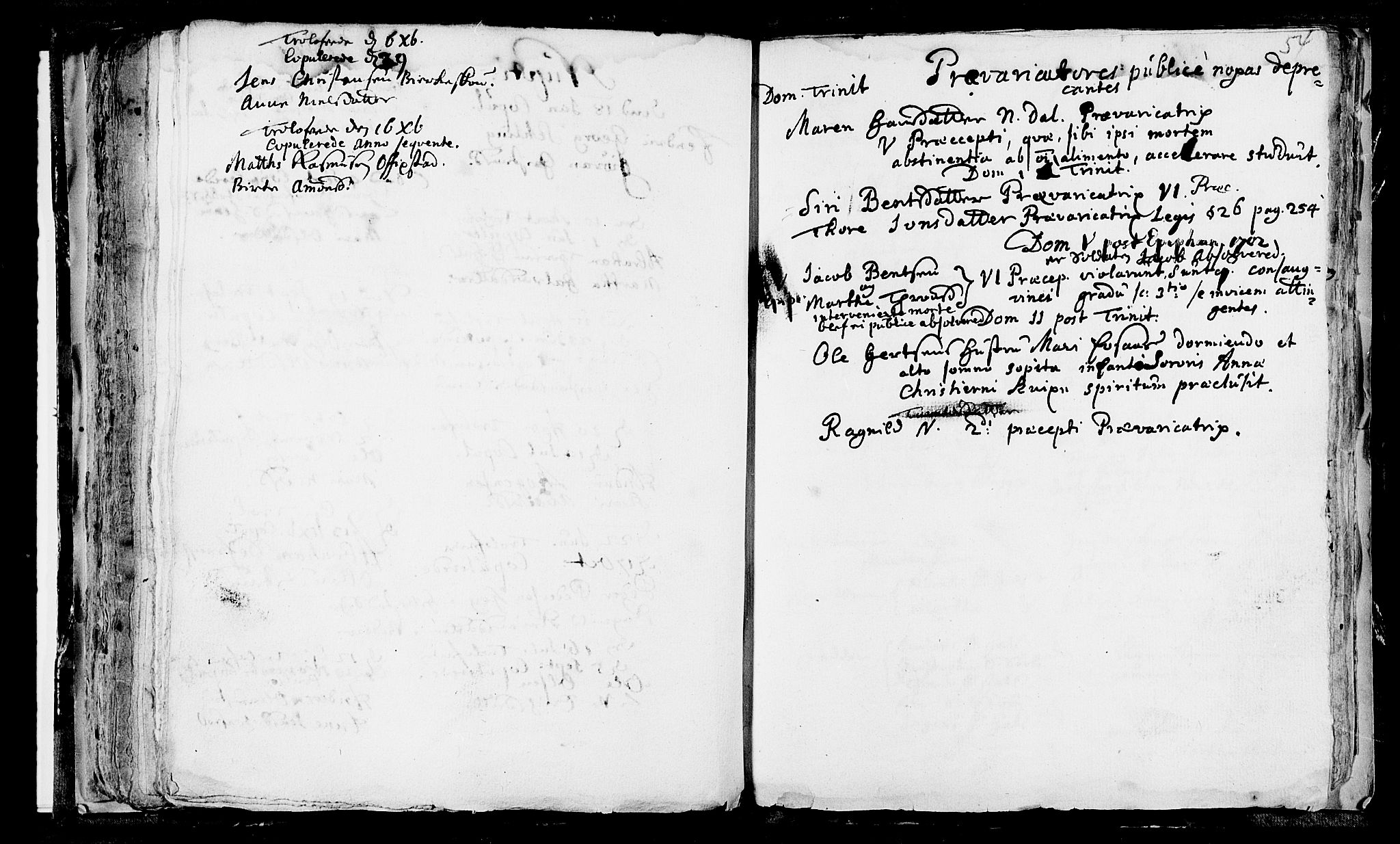Våle kirkebøker, SAKO/A-334/F/Fa/L0001: Parish register (official) no. I 1, 1693-1704, p. 54