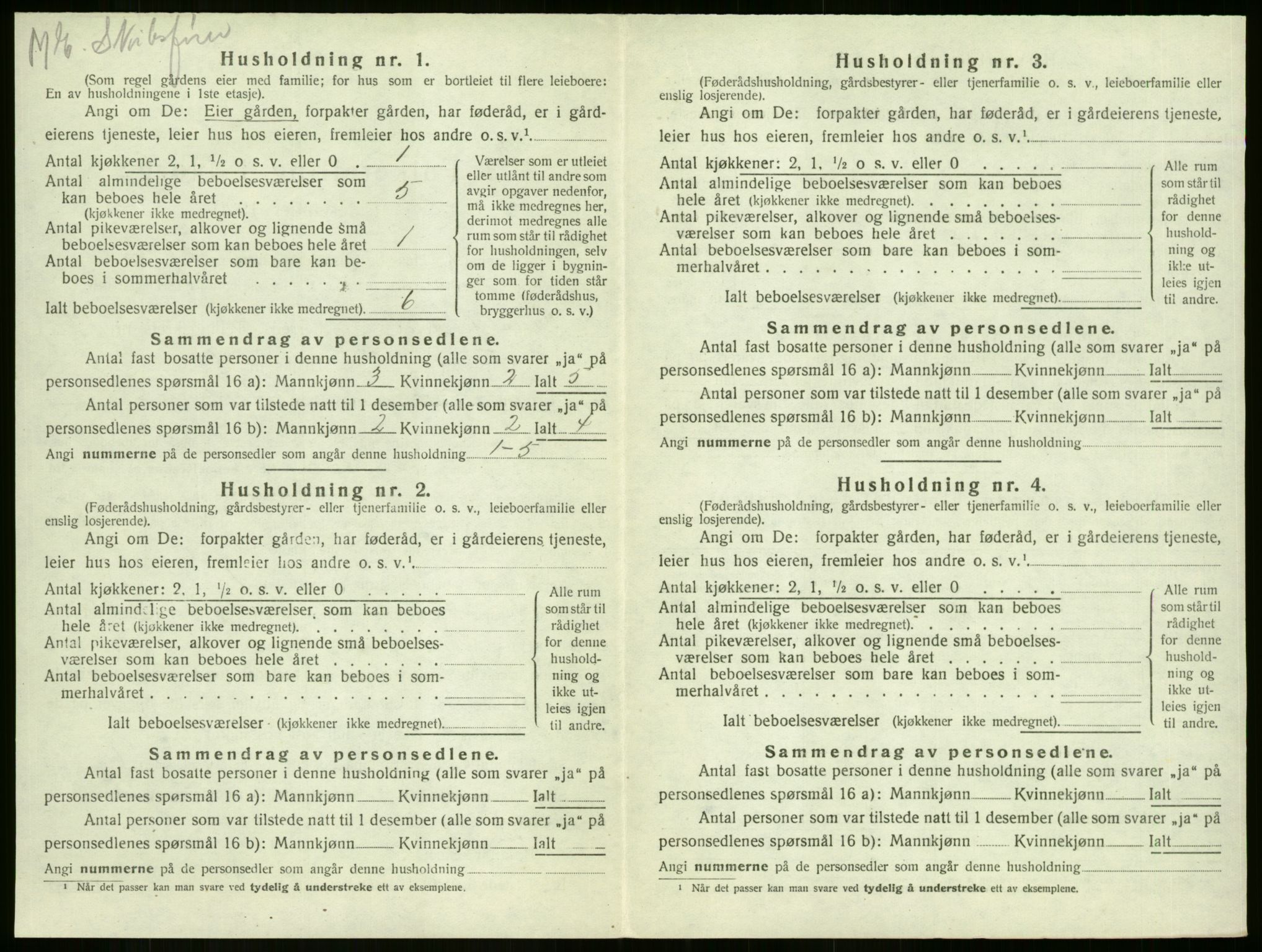 SAKO, 1920 census for Sandeherred, 1920, p. 3217