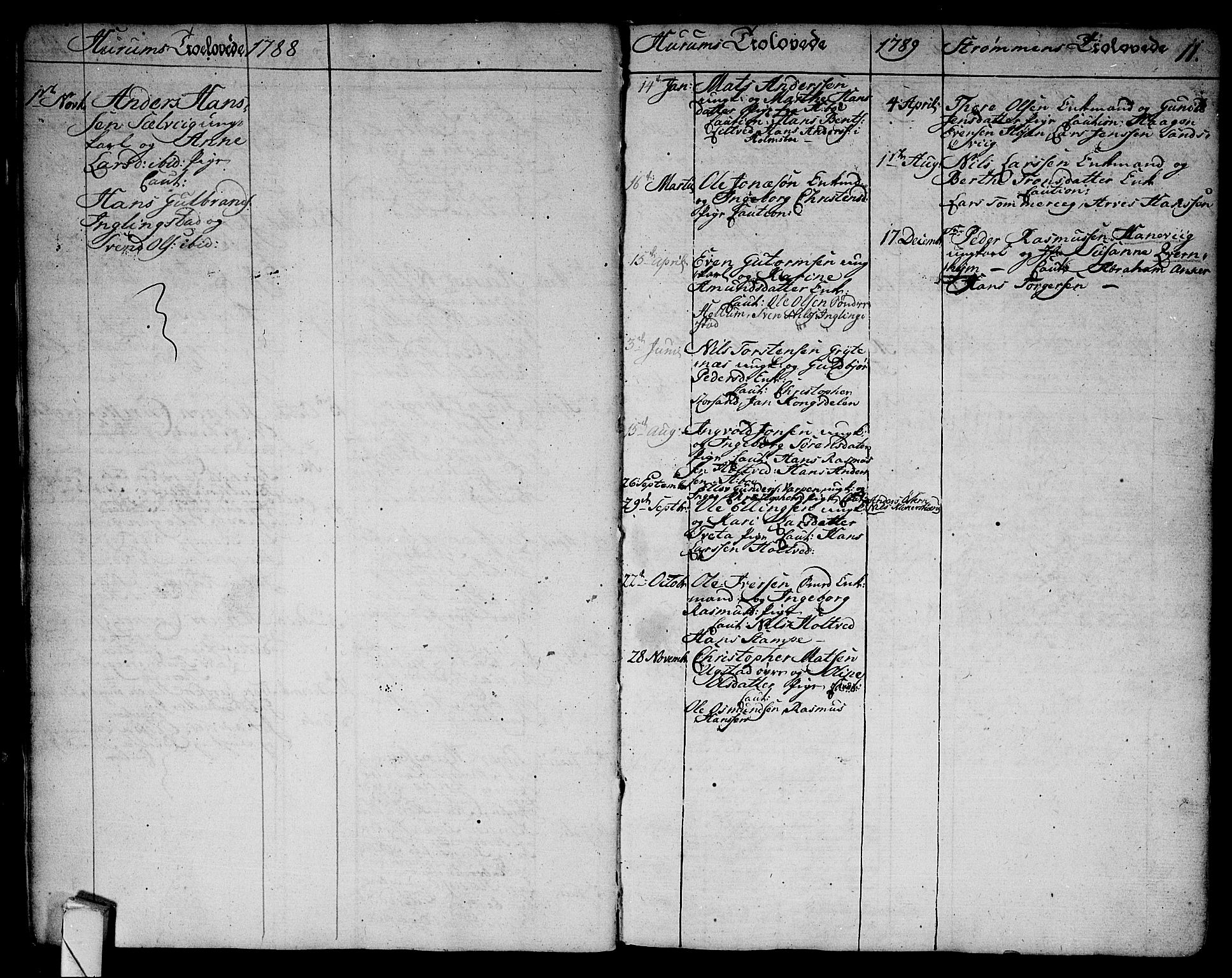 Hurum kirkebøker, SAKO/A-229/F/Fa/L0007: Parish register (official) no. 7, 1771-1810, p. 11
