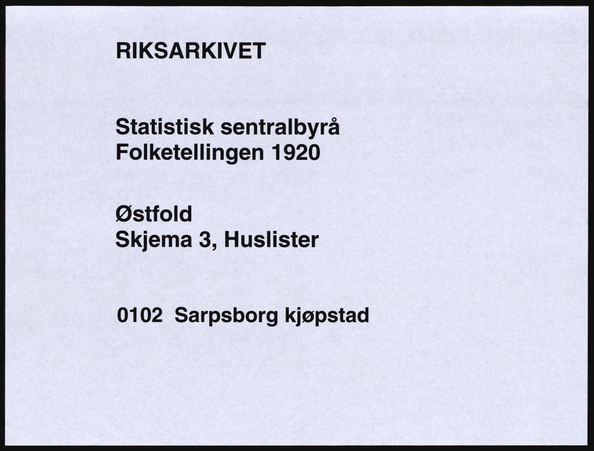 SAO, 1920 census for Sarpsborg, 1920, p. 46