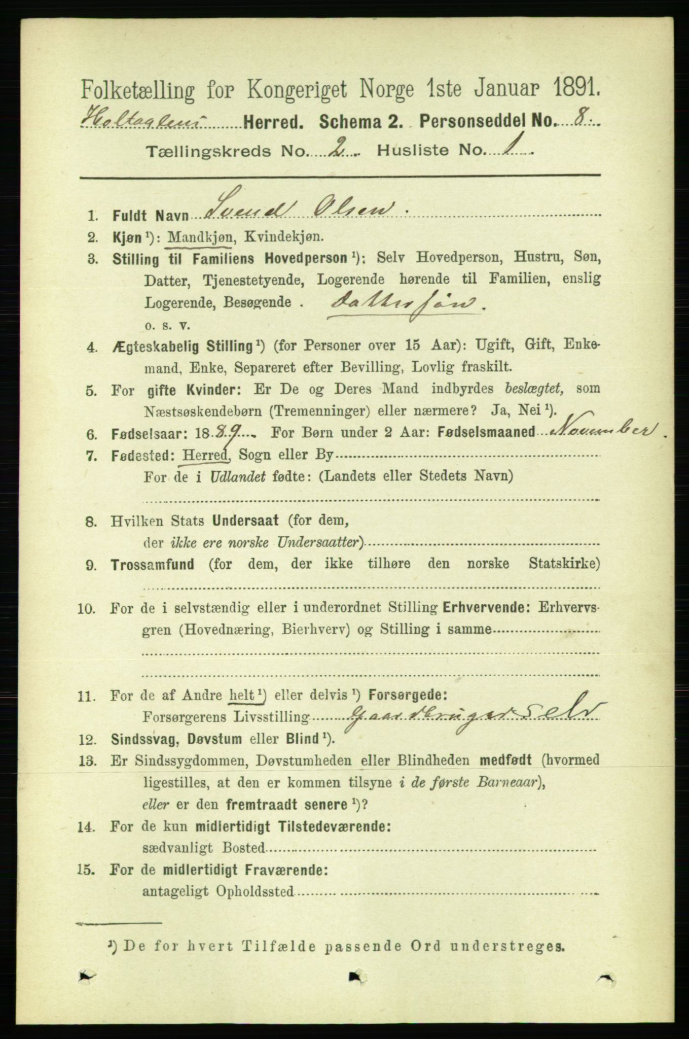 RA, 1891 census for 1645 Haltdalen, 1891, p. 680