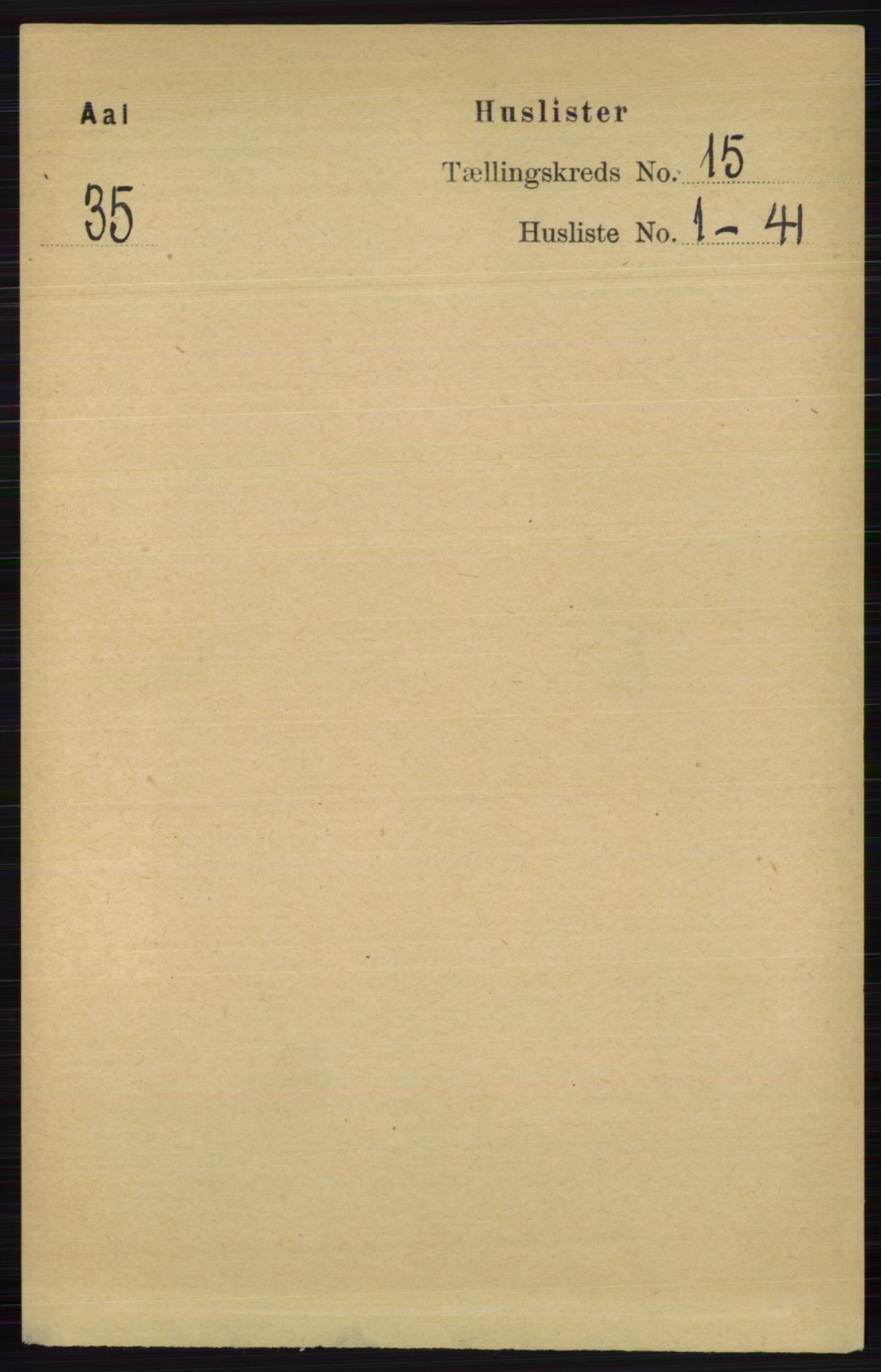 RA, 1891 census for 0619 Ål, 1891, p. 3708