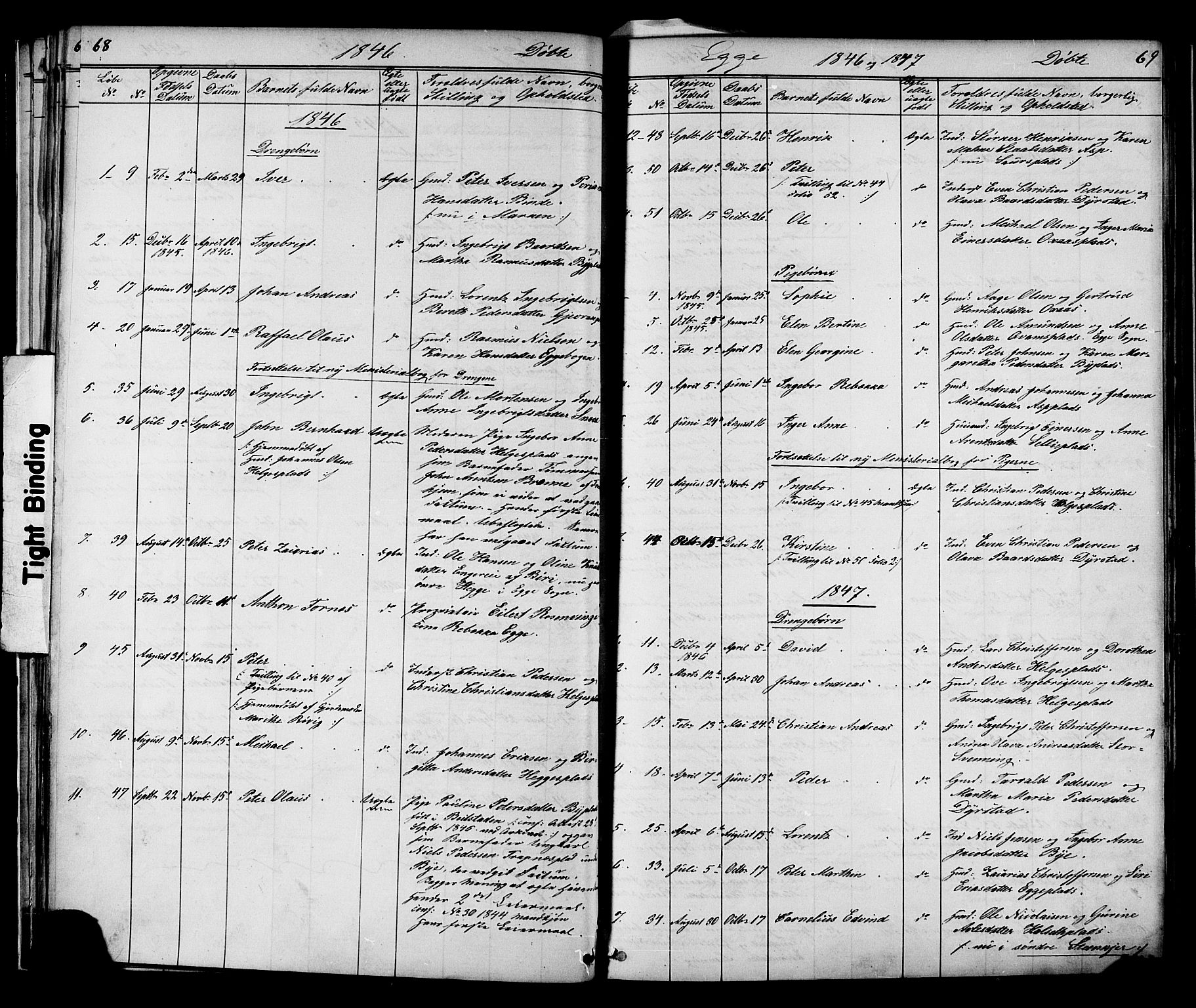 Ministerialprotokoller, klokkerbøker og fødselsregistre - Nord-Trøndelag, SAT/A-1458/739/L0367: Parish register (official) no. 739A01 /3, 1838-1868, p. 68-69