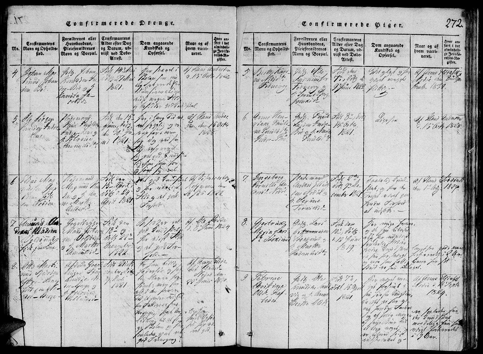 Ministerialprotokoller, klokkerbøker og fødselsregistre - Møre og Romsdal, AV/SAT-A-1454/507/L0069: Parish register (official) no. 507A04, 1816-1841, p. 272