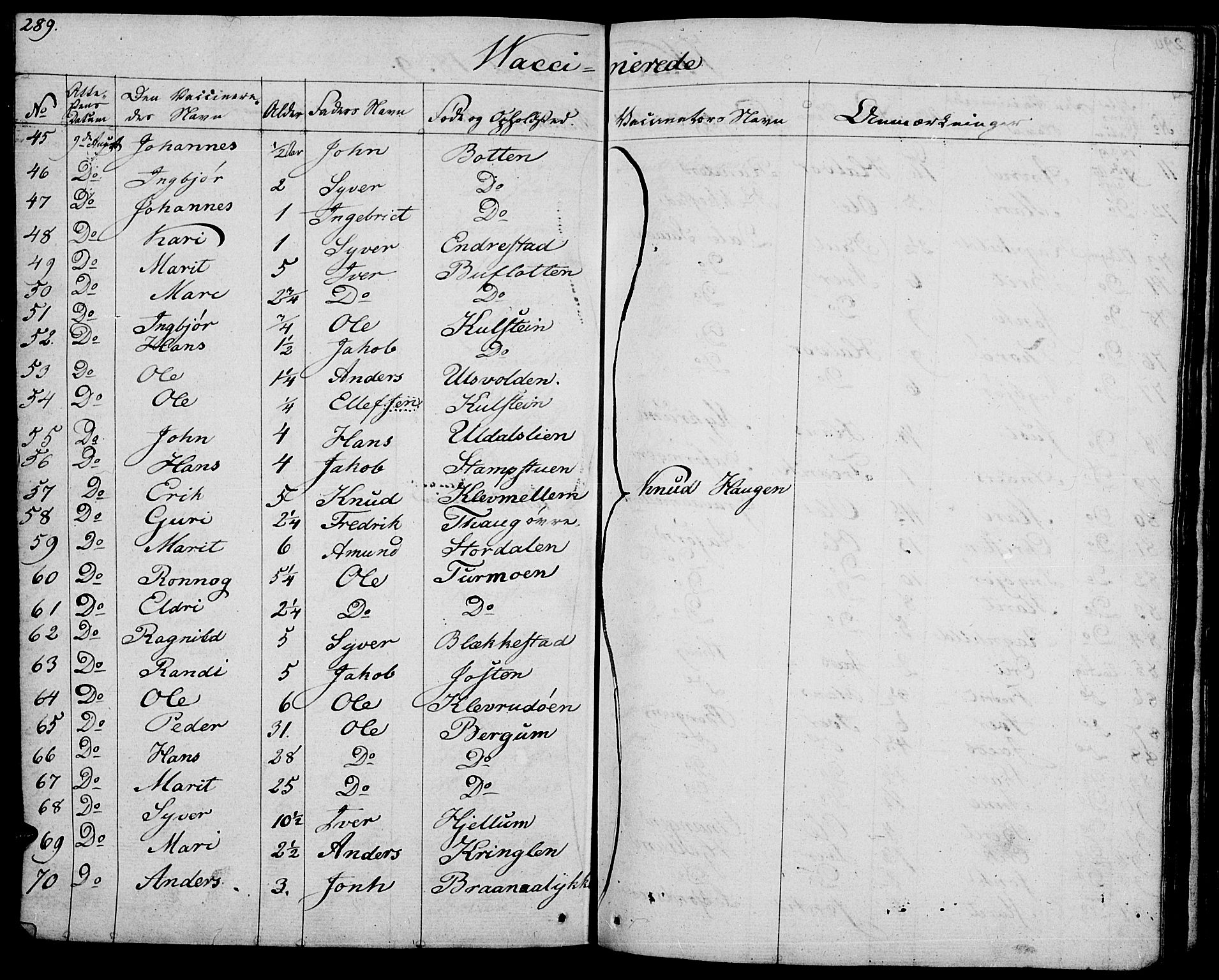 Vågå prestekontor, AV/SAH-PREST-076/H/Ha/Haa/L0004: Parish register (official) no. 4 /1, 1827-1842, p. 289