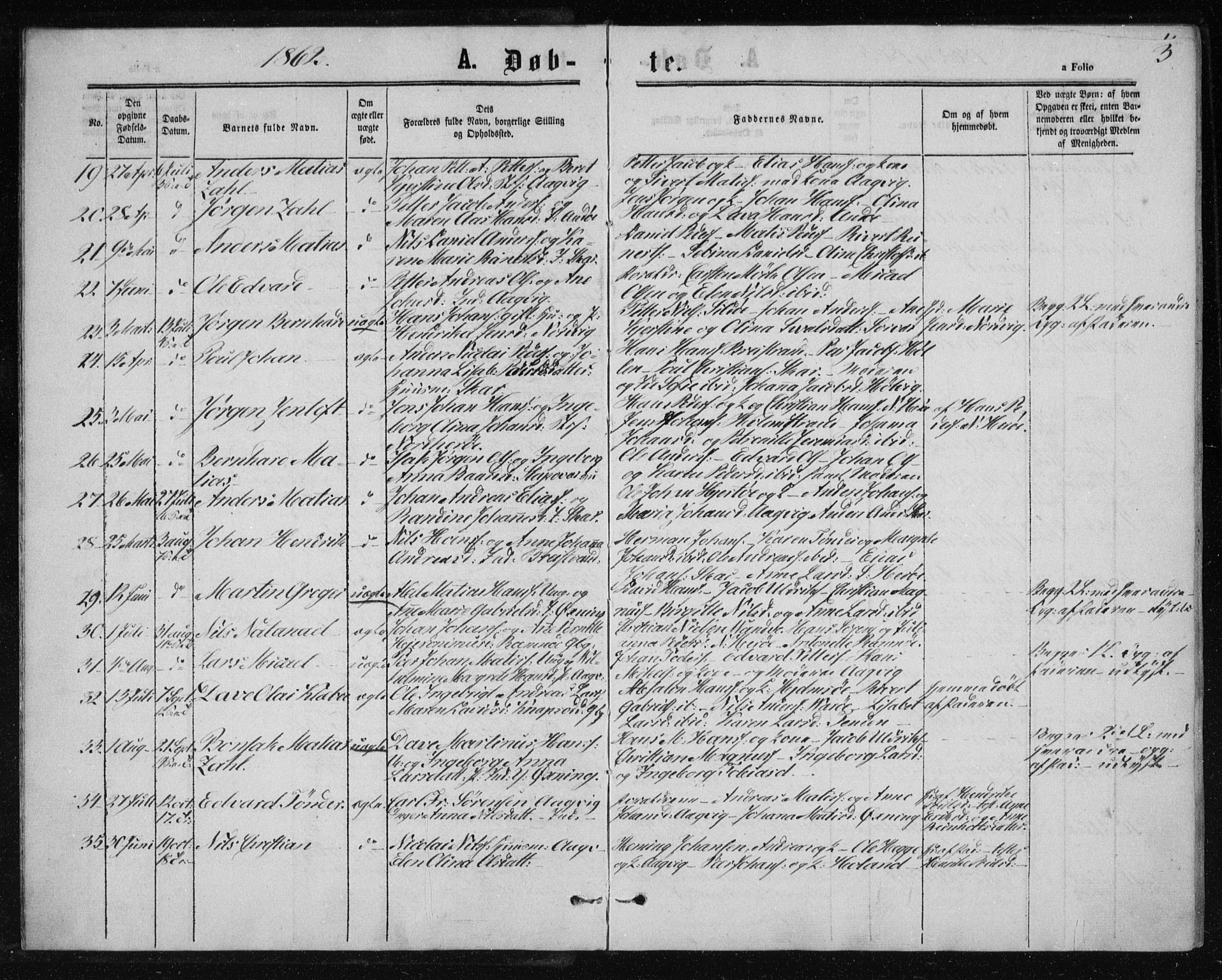 Ministerialprotokoller, klokkerbøker og fødselsregistre - Nordland, SAT/A-1459/834/L0505: Parish register (official) no. 834A03, 1862-1871, p. 3