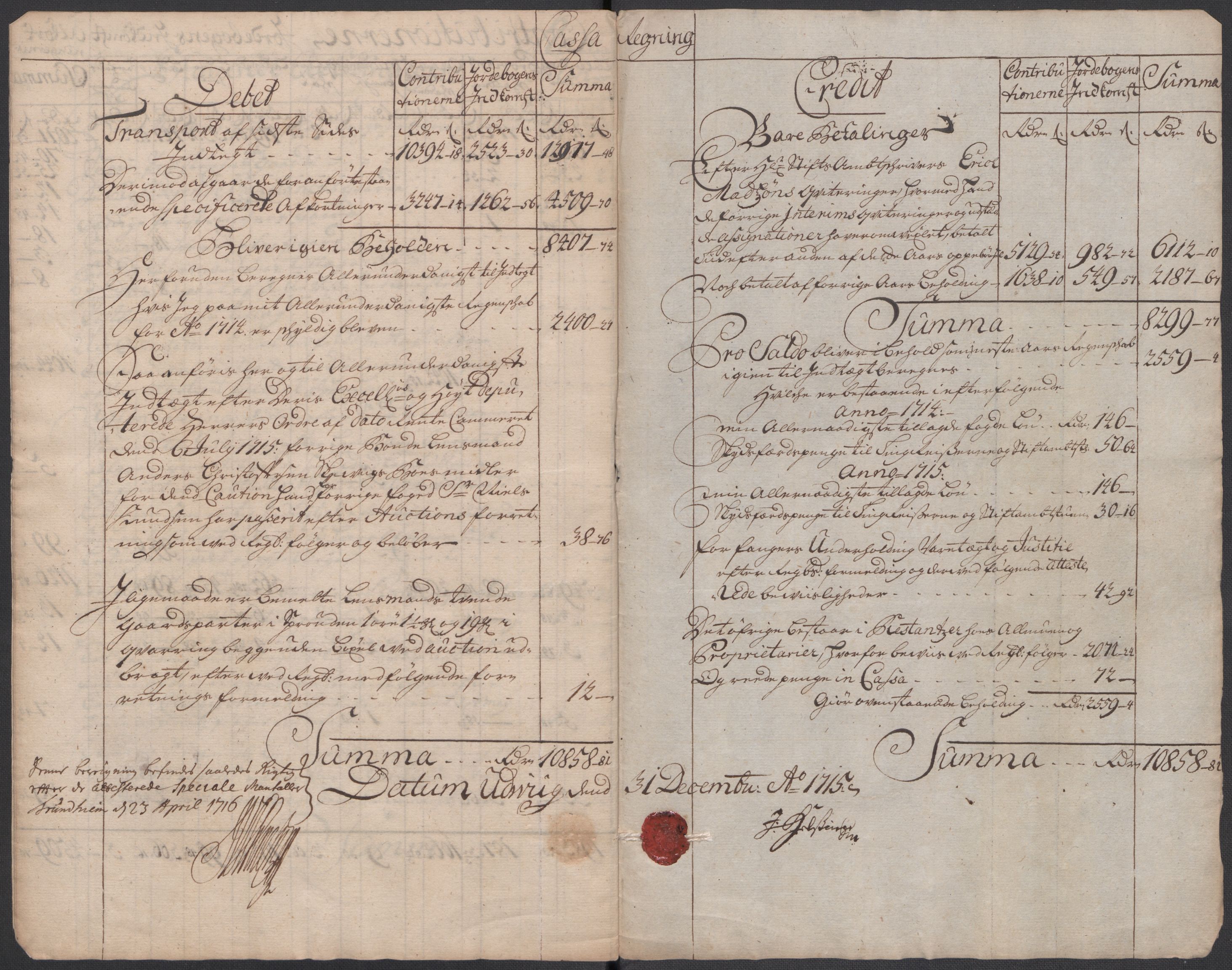 Rentekammeret inntil 1814, Reviderte regnskaper, Fogderegnskap, AV/RA-EA-4092/R63/L4323: Fogderegnskap Inderøy, 1715, p. 16