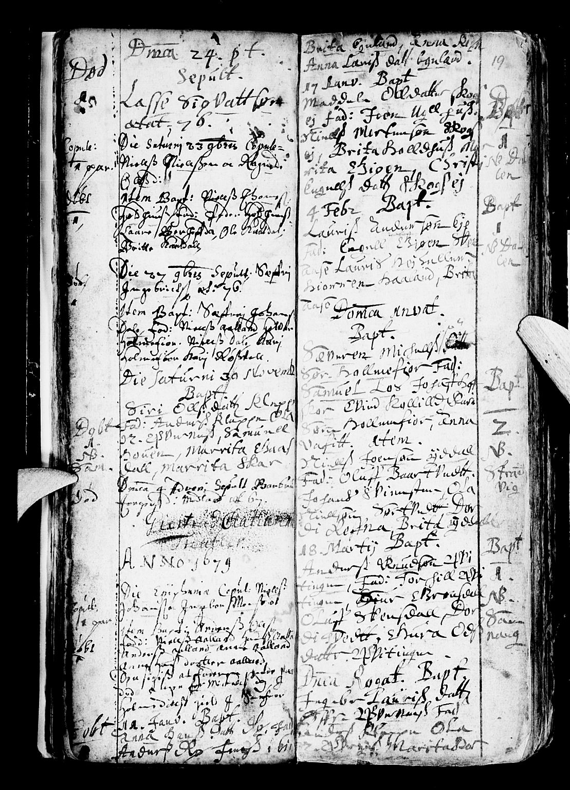 Os sokneprestembete, SAB/A-99929: Parish register (official) no. A 6, 1669-1719, p. 19