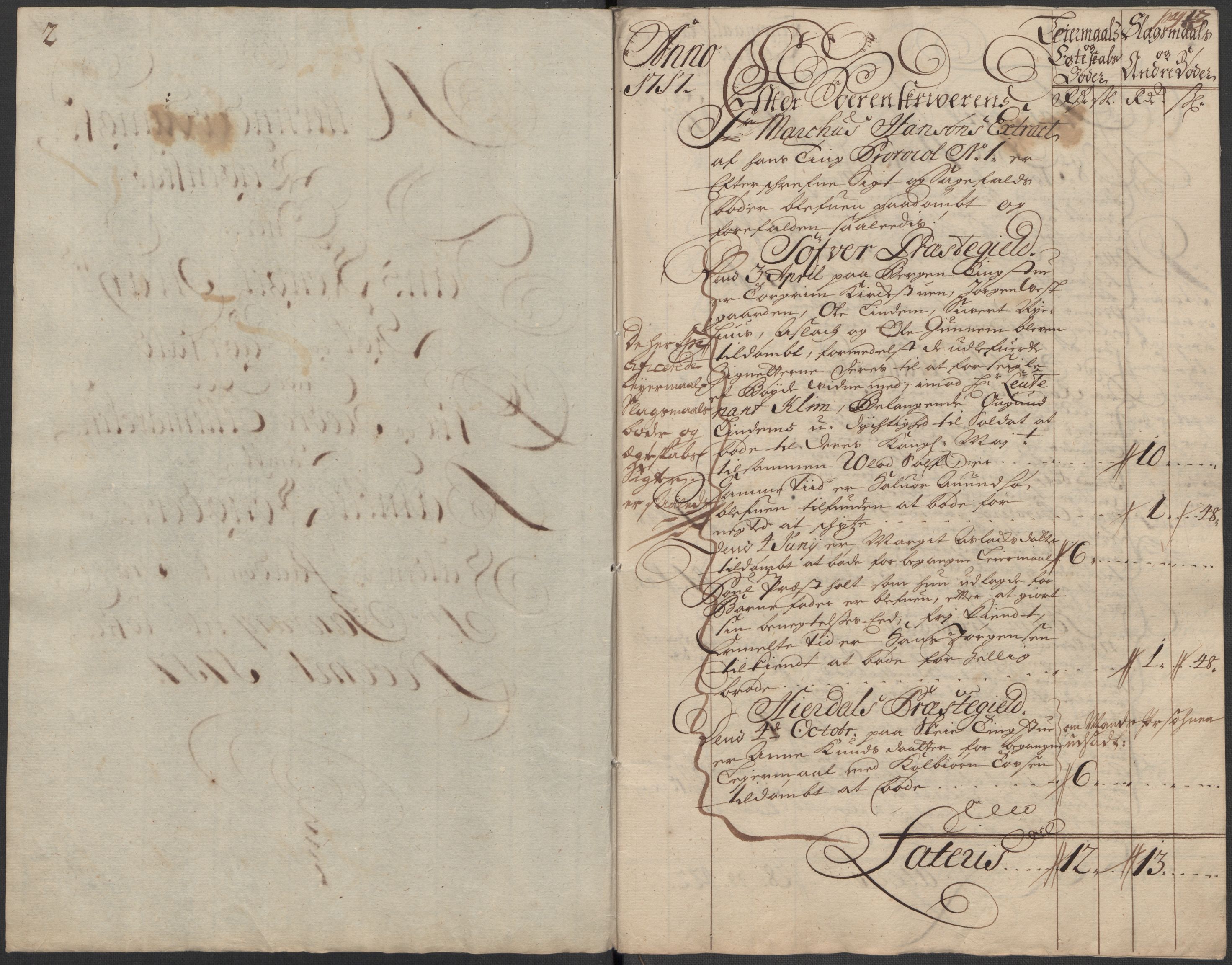 Rentekammeret inntil 1814, Reviderte regnskaper, Fogderegnskap, AV/RA-EA-4092/R36/L2129: Fogderegnskap Øvre og Nedre Telemark og Bamble, 1717, p. 208