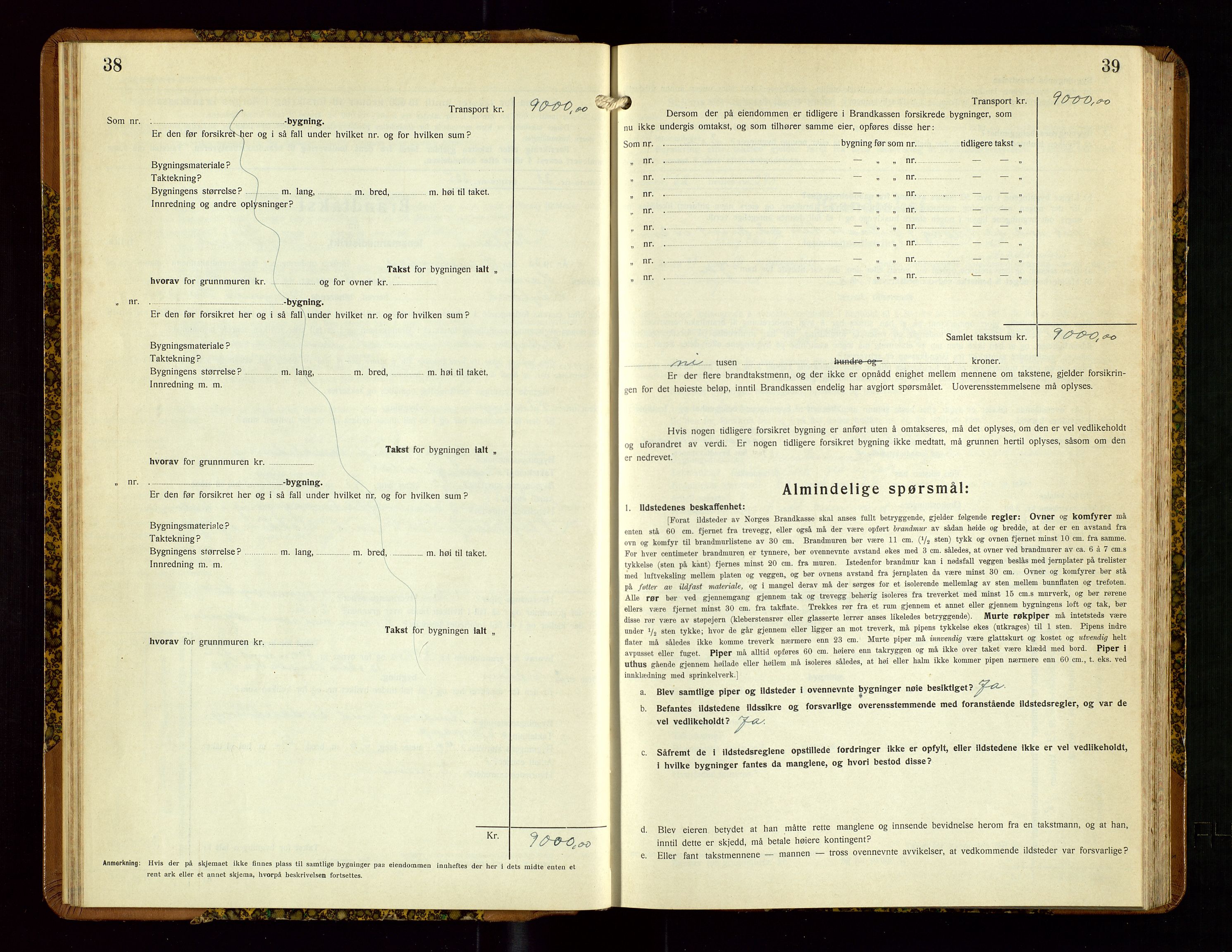 Høyland/Sandnes lensmannskontor, AV/SAST-A-100166/Gob/L0005: "Brandtakstprotokoll", 1933-1936, p. 38-39