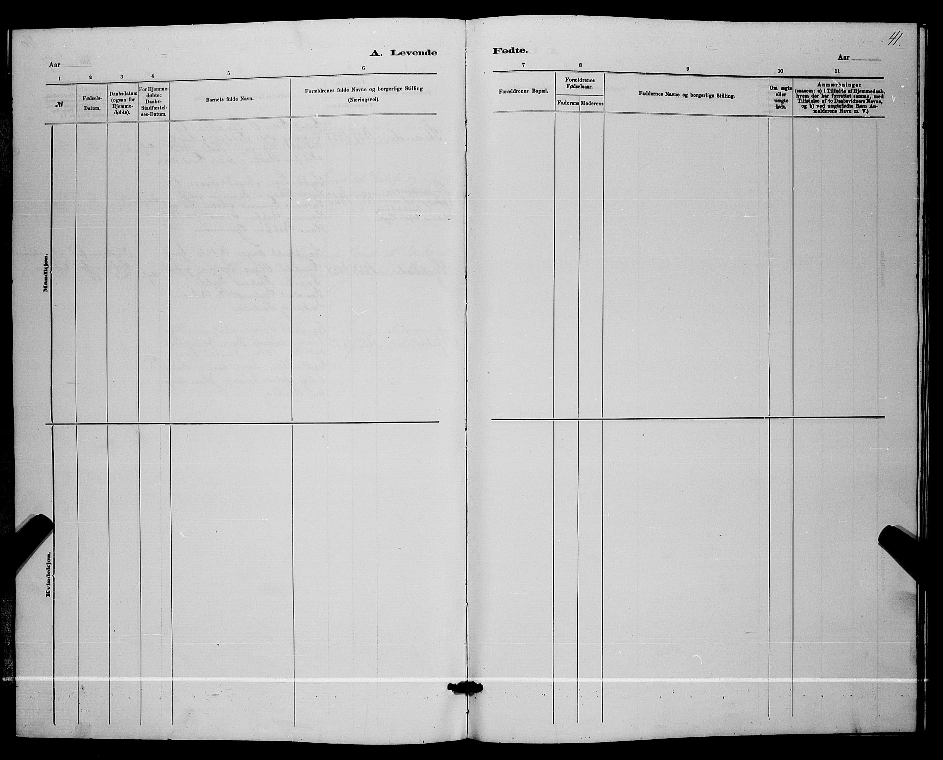 Lunde kirkebøker, SAKO/A-282/G/Ga/L0001b: Parish register (copy) no. I 1, 1879-1887, p. 41