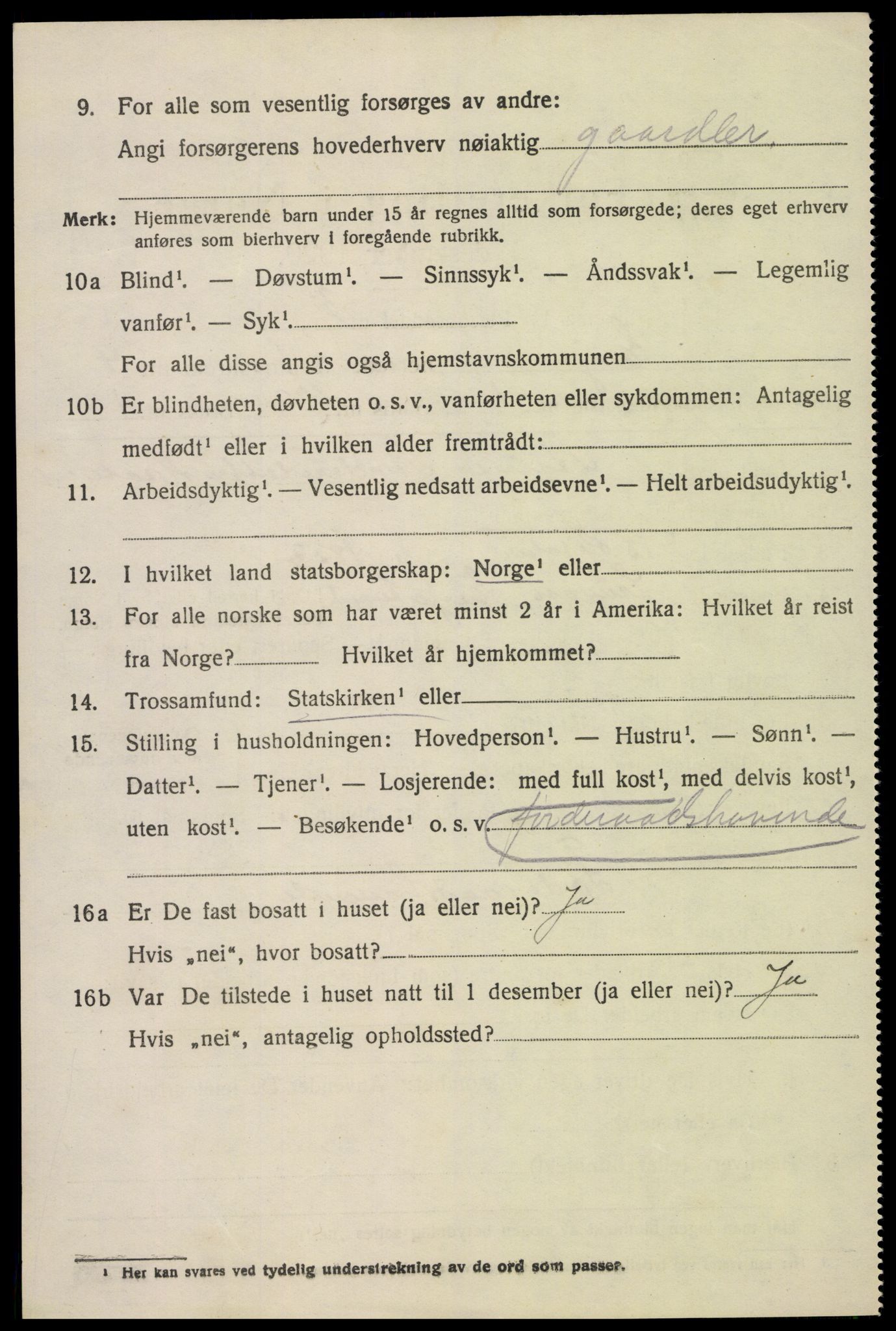 SAK, 1920 census for Evje, 1920, p. 1317