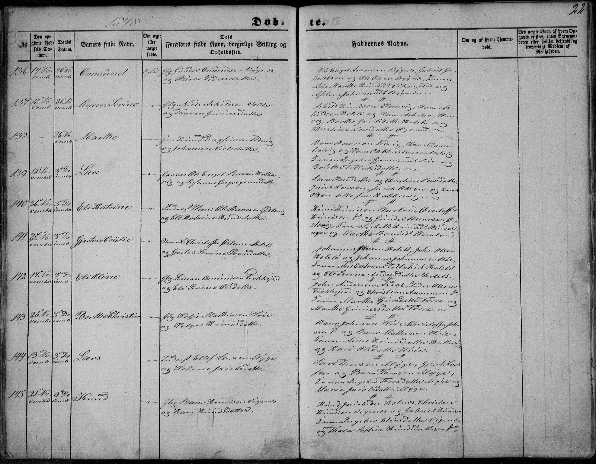 Avaldsnes sokneprestkontor, AV/SAST-A -101851/H/Ha/Haa/L0008: Parish register (official) no. A 8, 1847-1857, p. 22