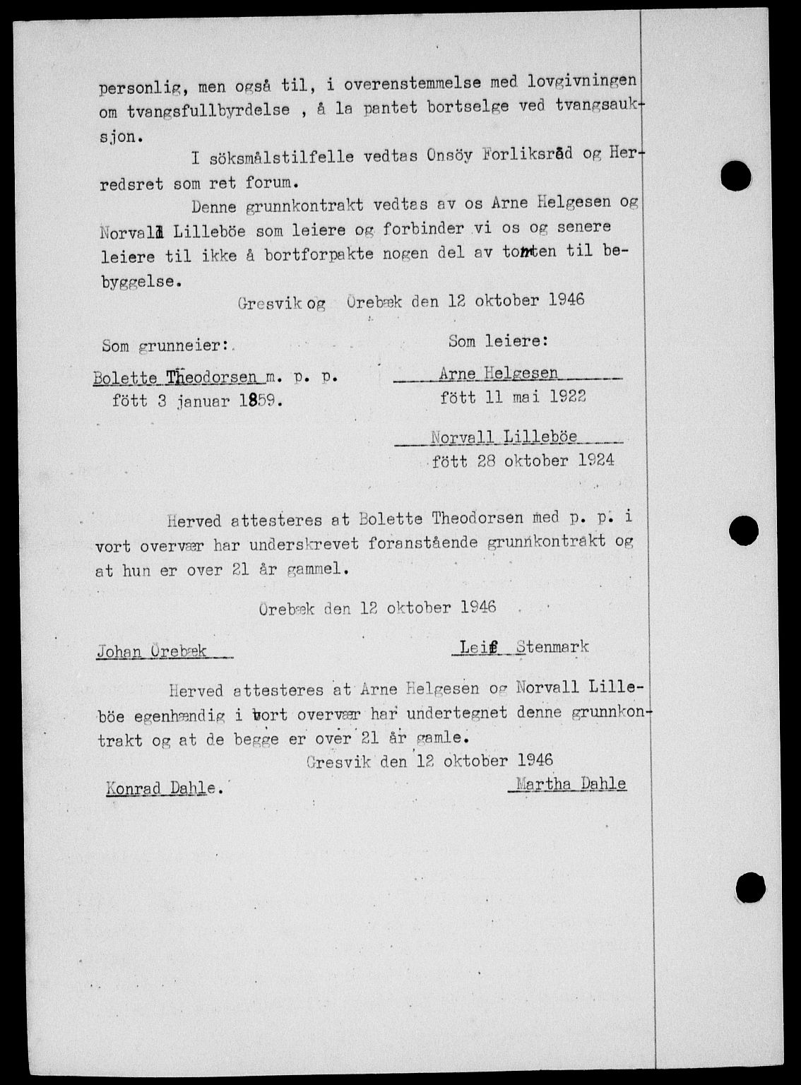 Onsøy sorenskriveri, SAO/A-10474/G/Ga/Gab/L0018: Mortgage book no. II A-18, 1946-1947, Diary no: : 2908/1946